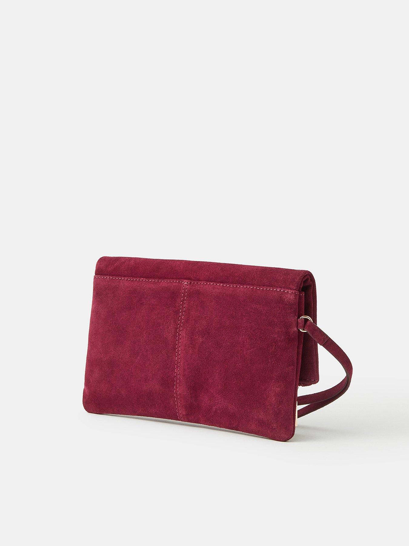 Image 3 of 5 of Accessorize Foldover Suede Wristlet Bag