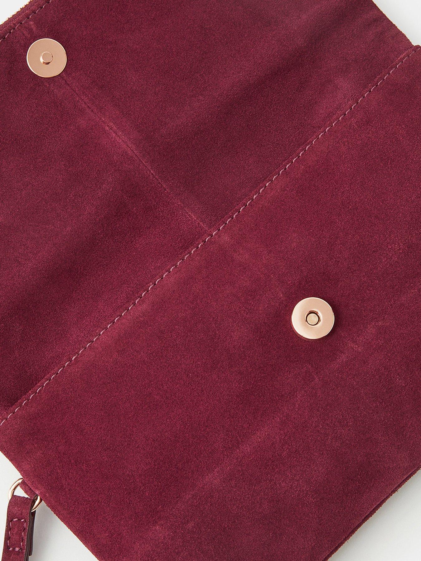 Image 4 of 5 of Accessorize Foldover Suede Wristlet Bag