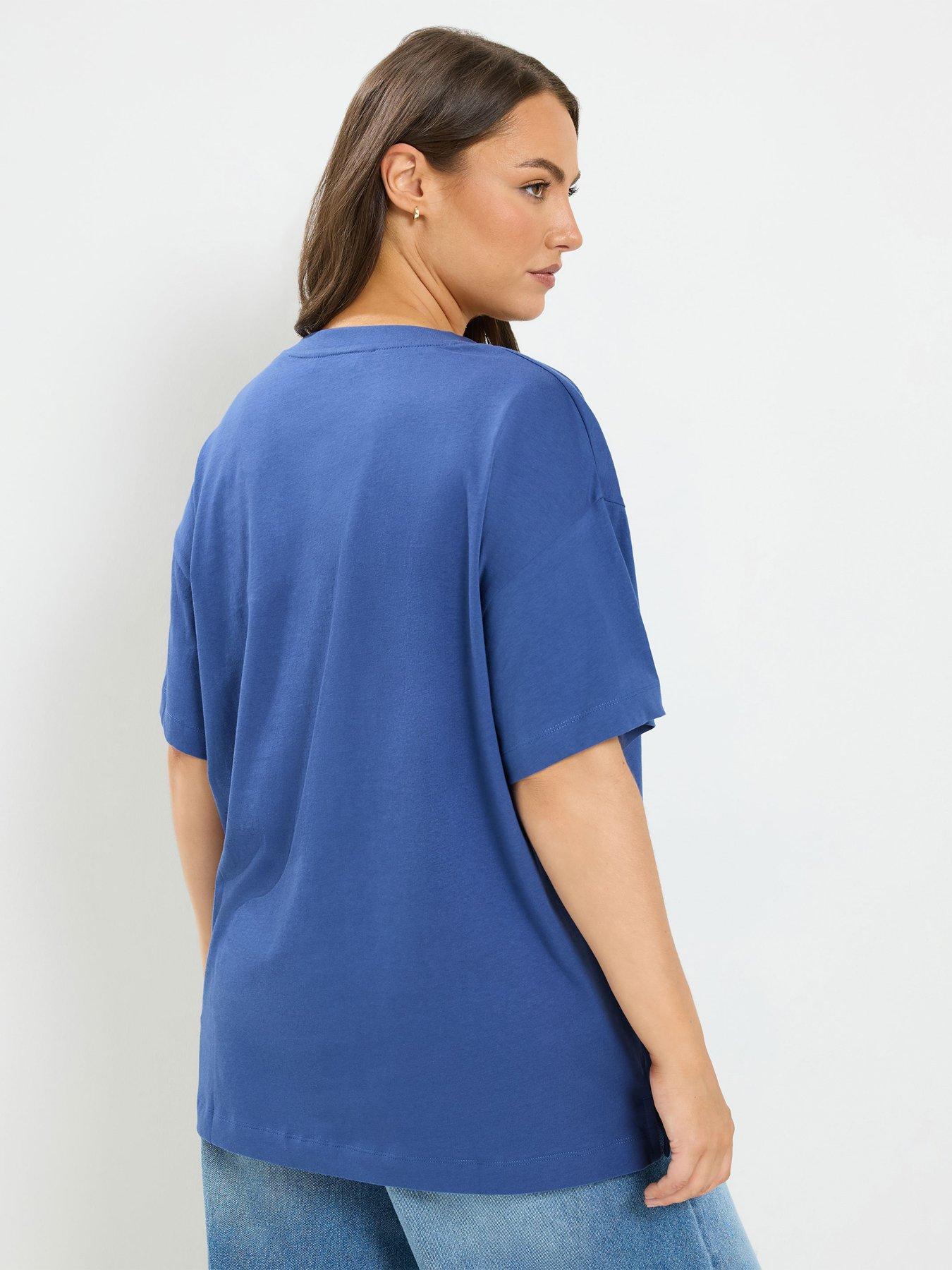 Image 2 of 4 of Yours Women's Relaxed Longline T-Shirt - Blue