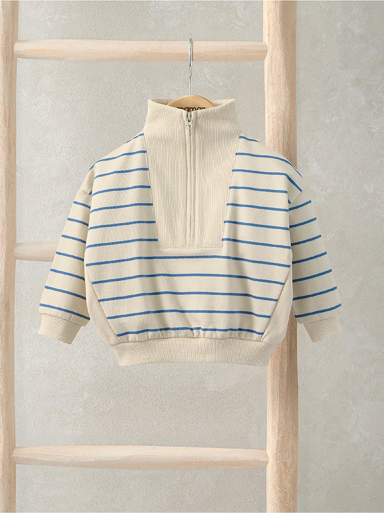 Mamas & Papas Baby Boys Funnel Neck Jumper - Blue