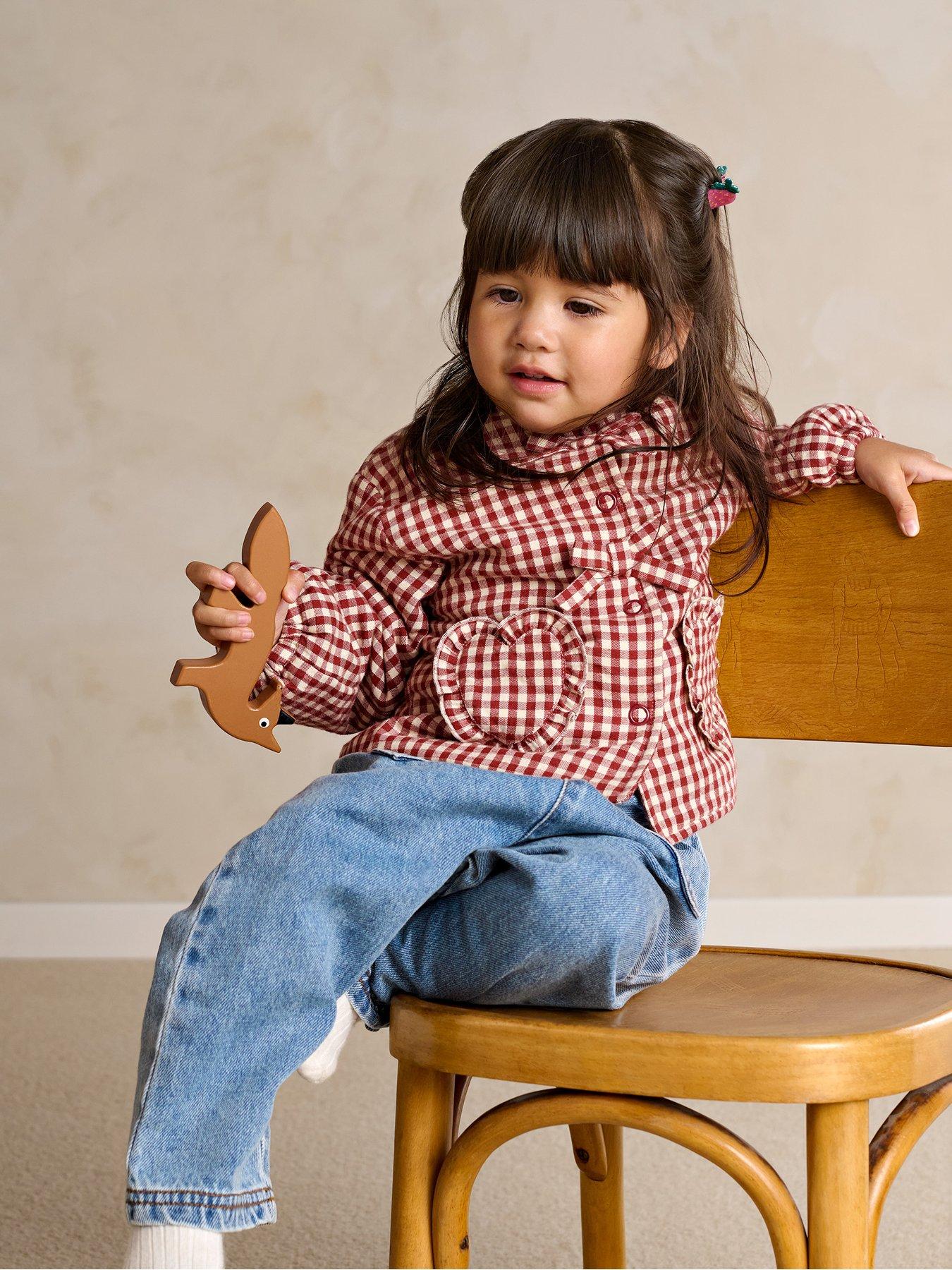 Mamas & Papas Baby Girls Gingham Jacket - Red