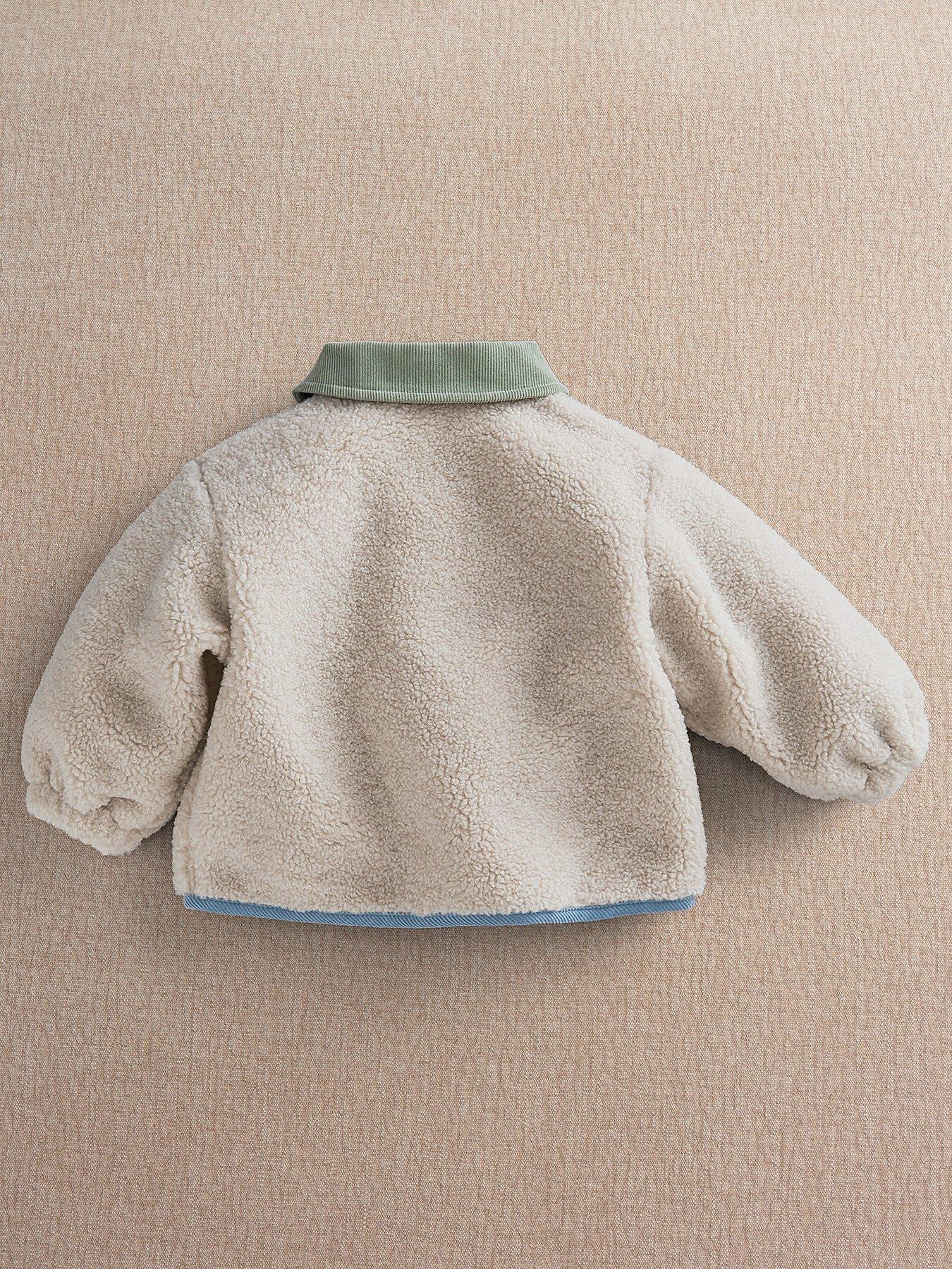 Image 3 of 4 of Mamas & Papas Baby Boys Borg Jacket - Cream
