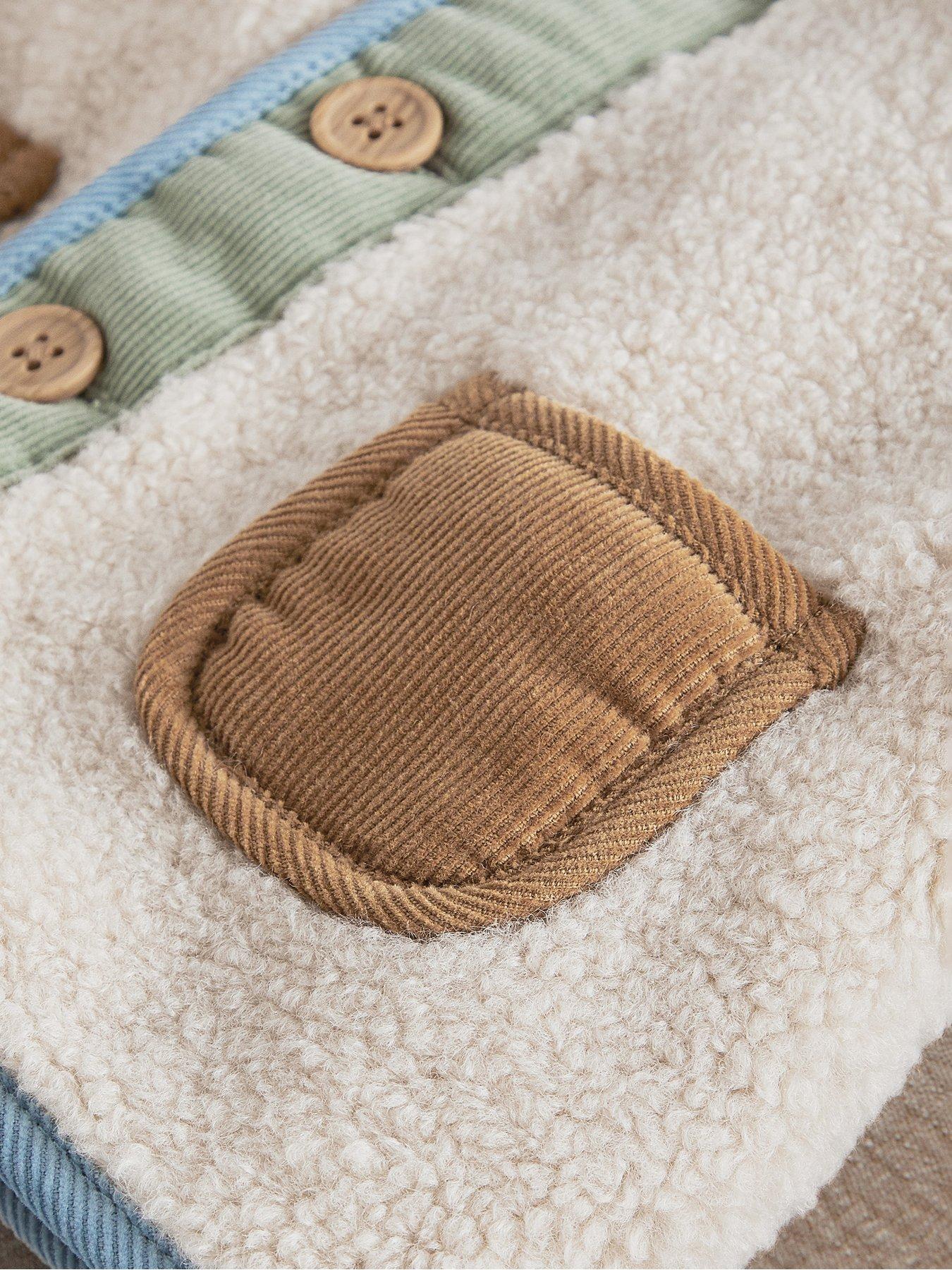 Image 4 of 4 of Mamas & Papas Baby Boys Borg Jacket - Cream