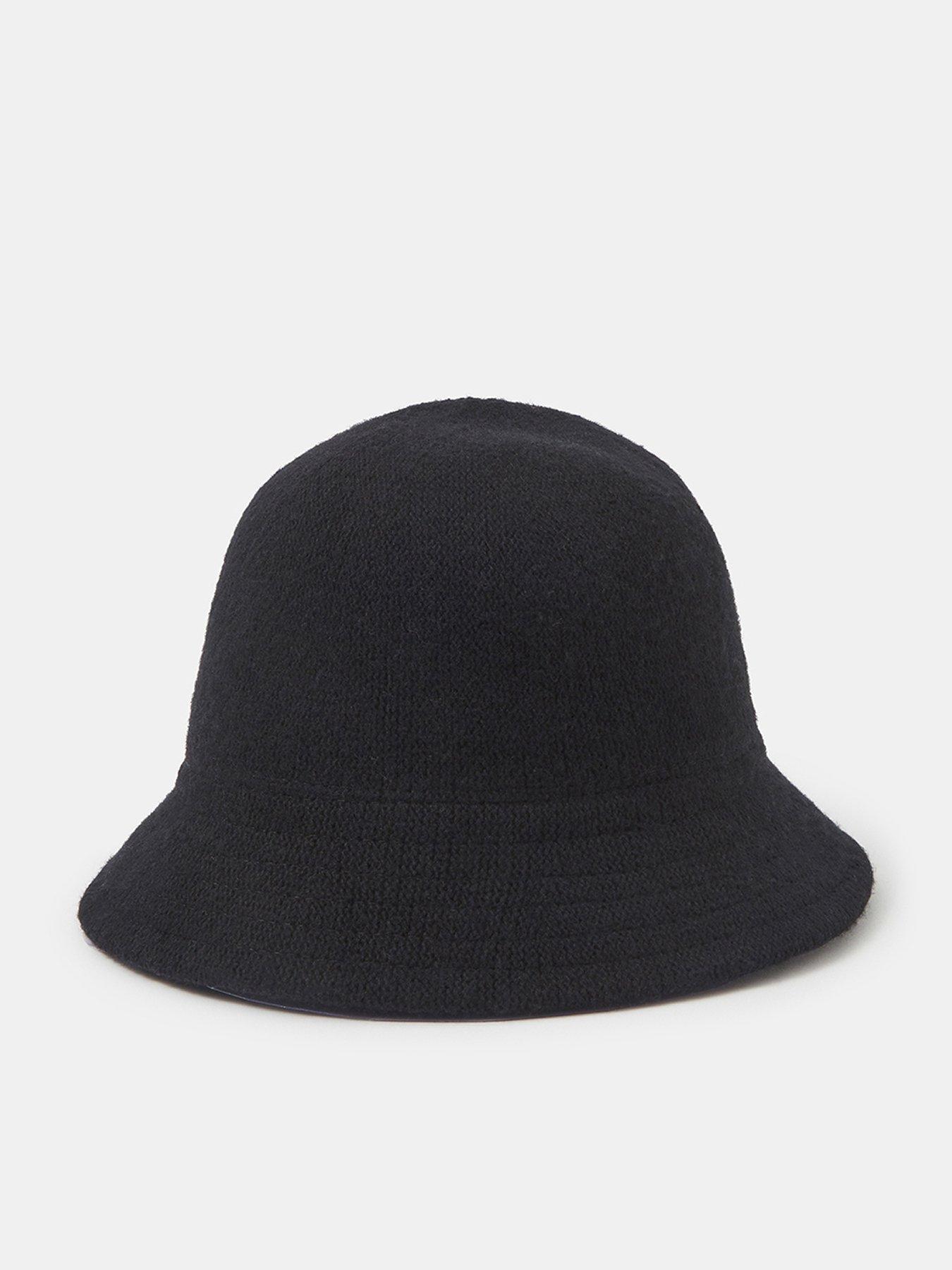 Image 1 of 3 of Accessorize Felt Bucket Hat - Black