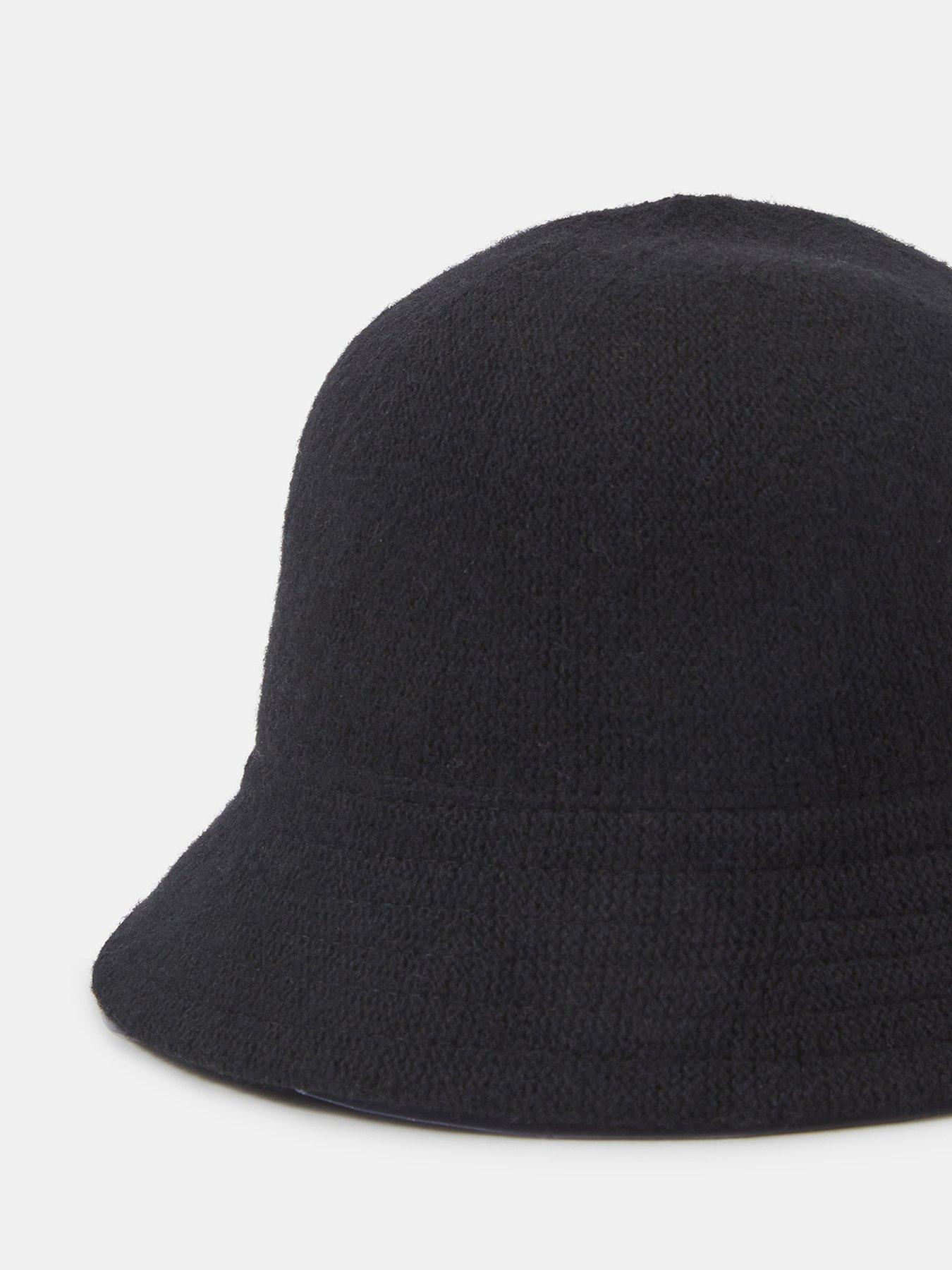 Image 3 of 3 of Accessorize Felt Bucket Hat - Black