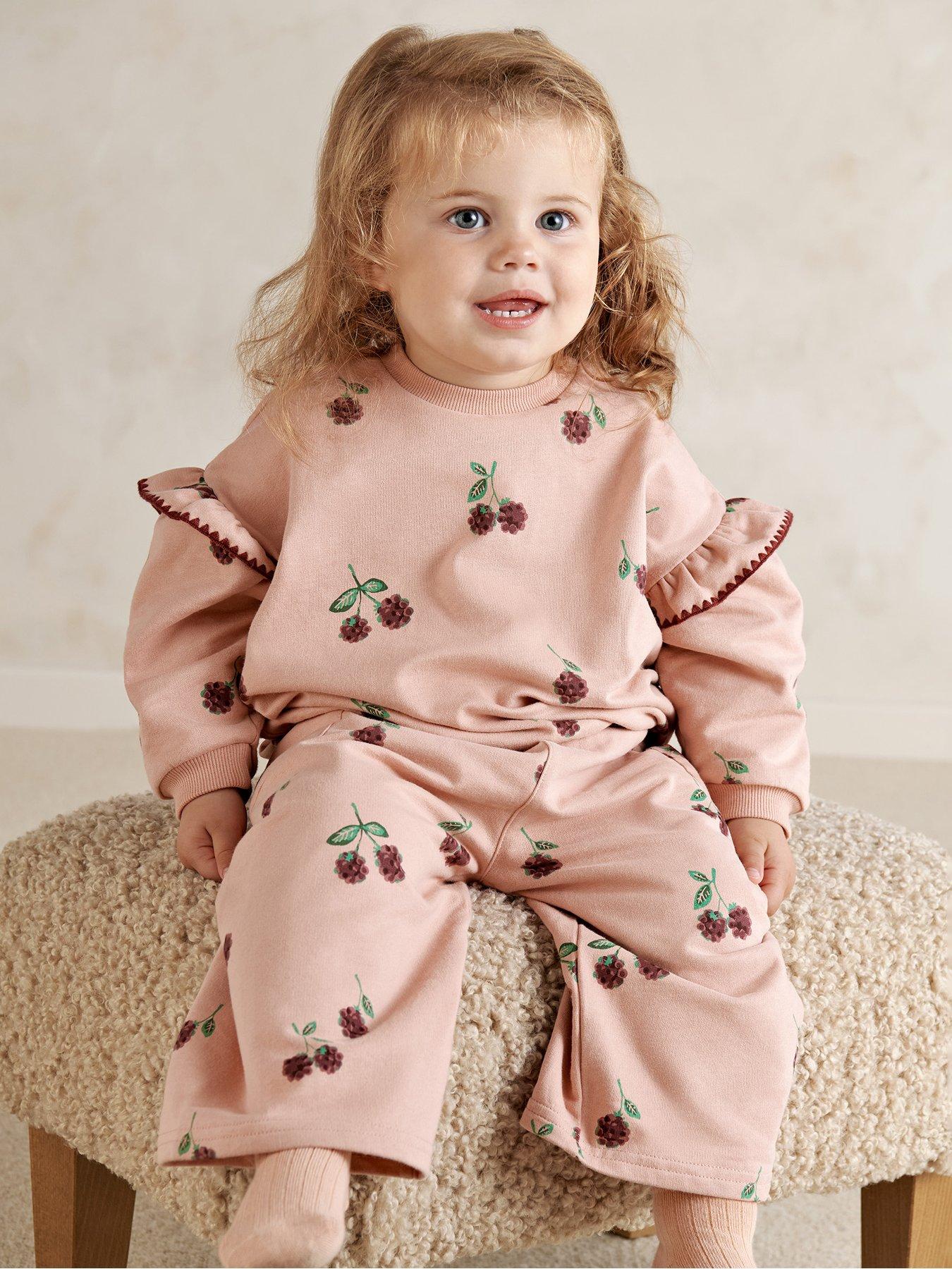 Mamas & Papas Baby Girls Bramble Print Joggers - Pink