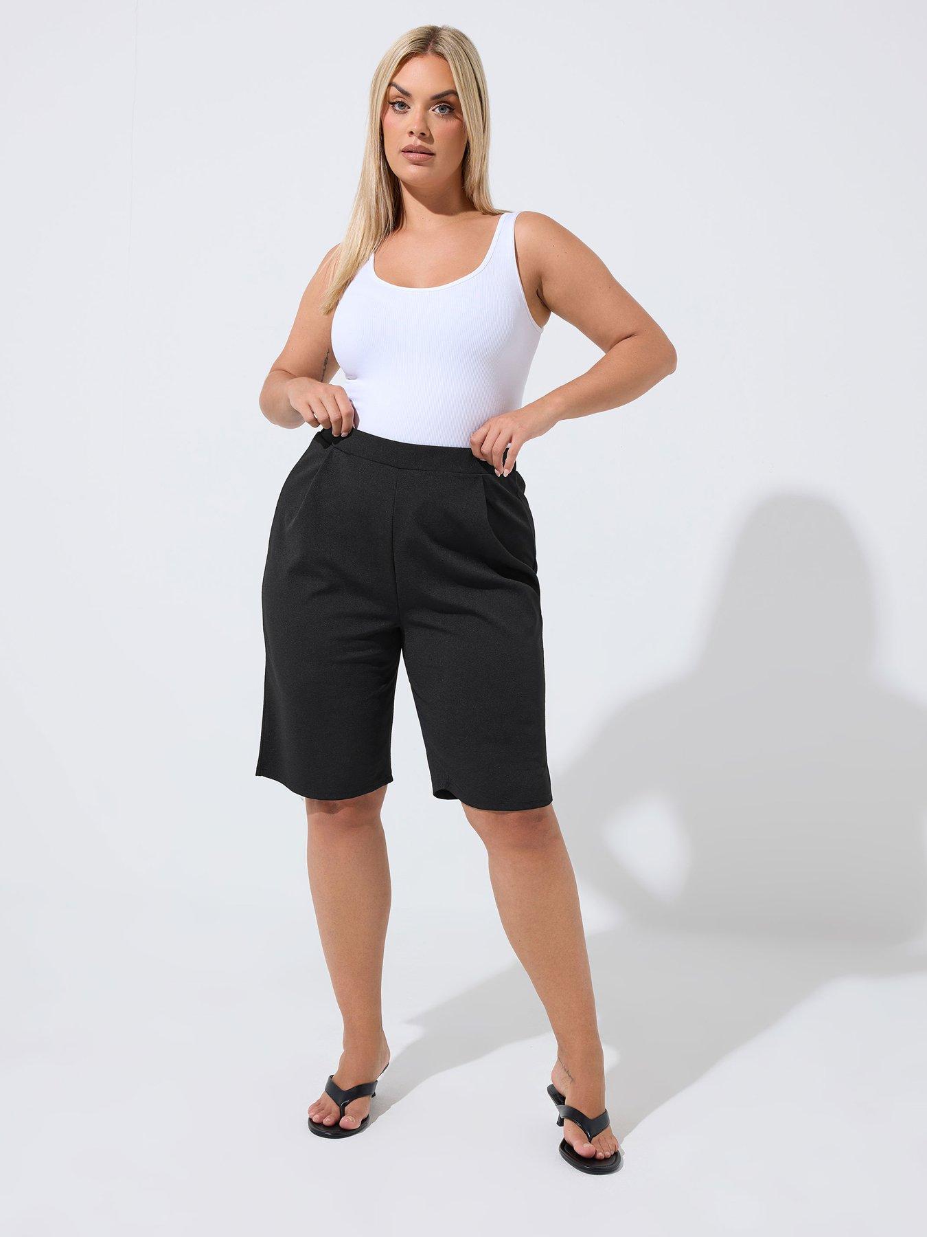 Image 3 of 4 of Yours Curve Formal Jort - Black