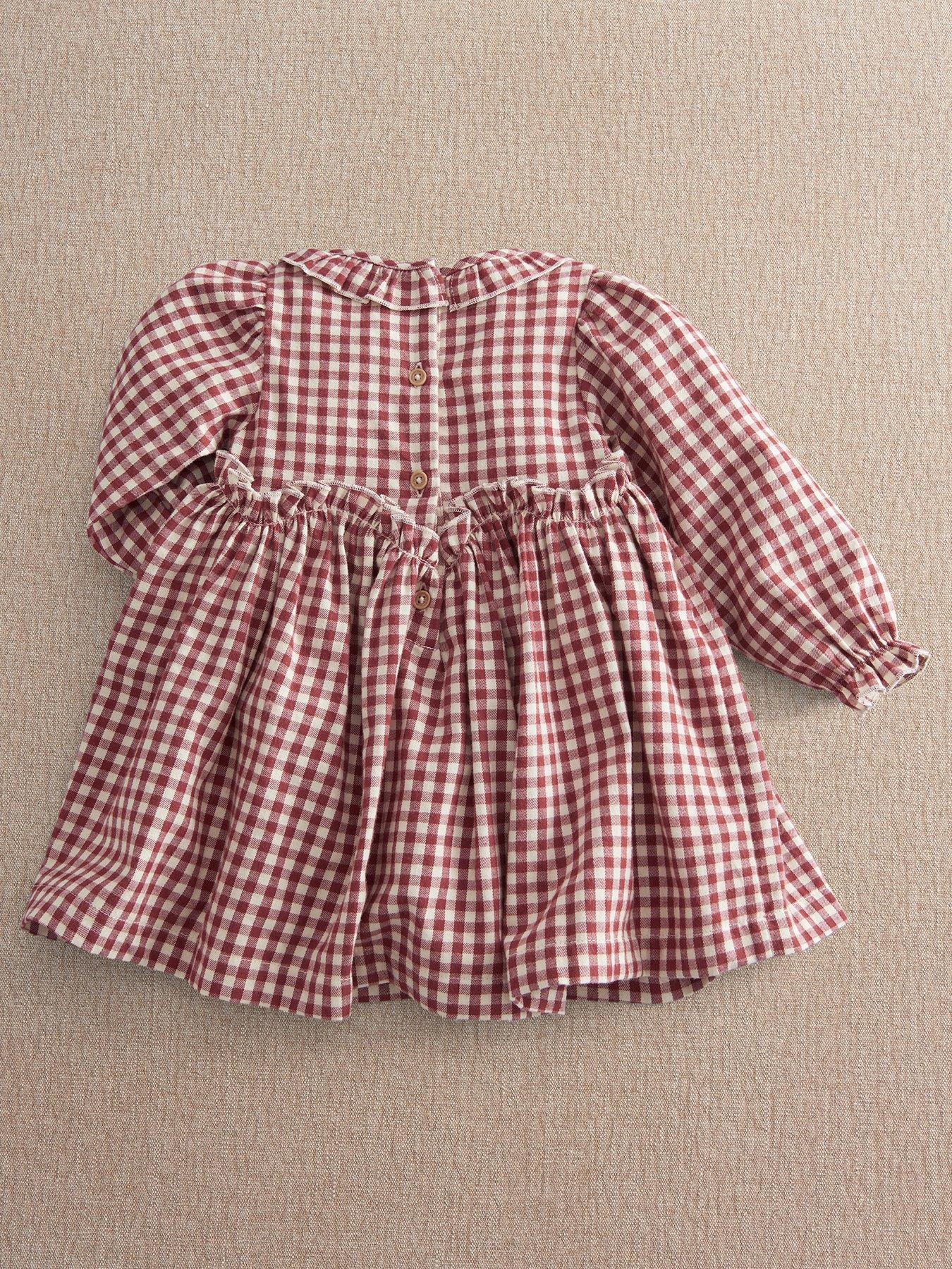 Image 3 of 5 of Mamas & Papas Baby Girls Gingham Dress - Red