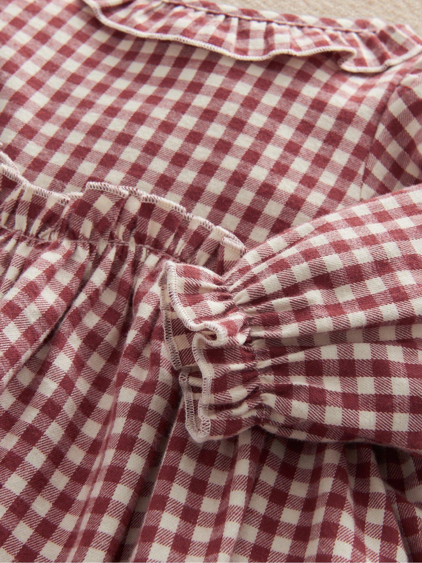 Image 5 of 5 of Mamas & Papas Baby Girls Gingham Dress - Red