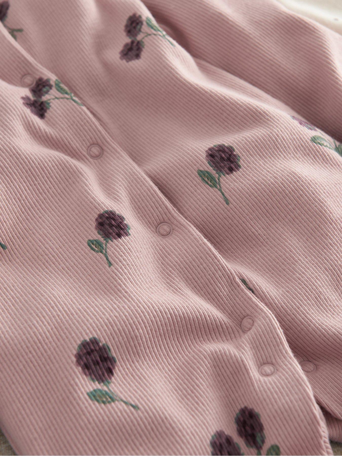 Image 2 of 3 of Mamas & Papas Baby Girls 3 Pack Bramble Sleepsuits - Multi