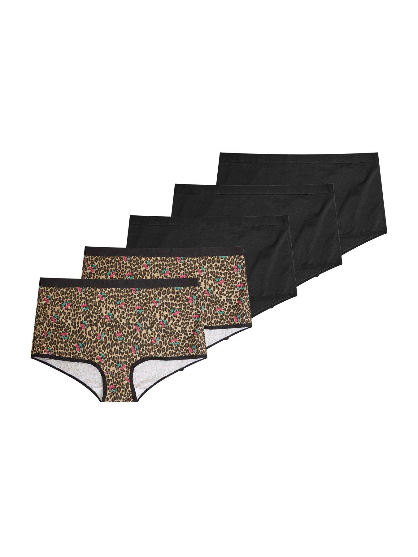 Yours Curve 5 Pack Animal Cherry Shorts