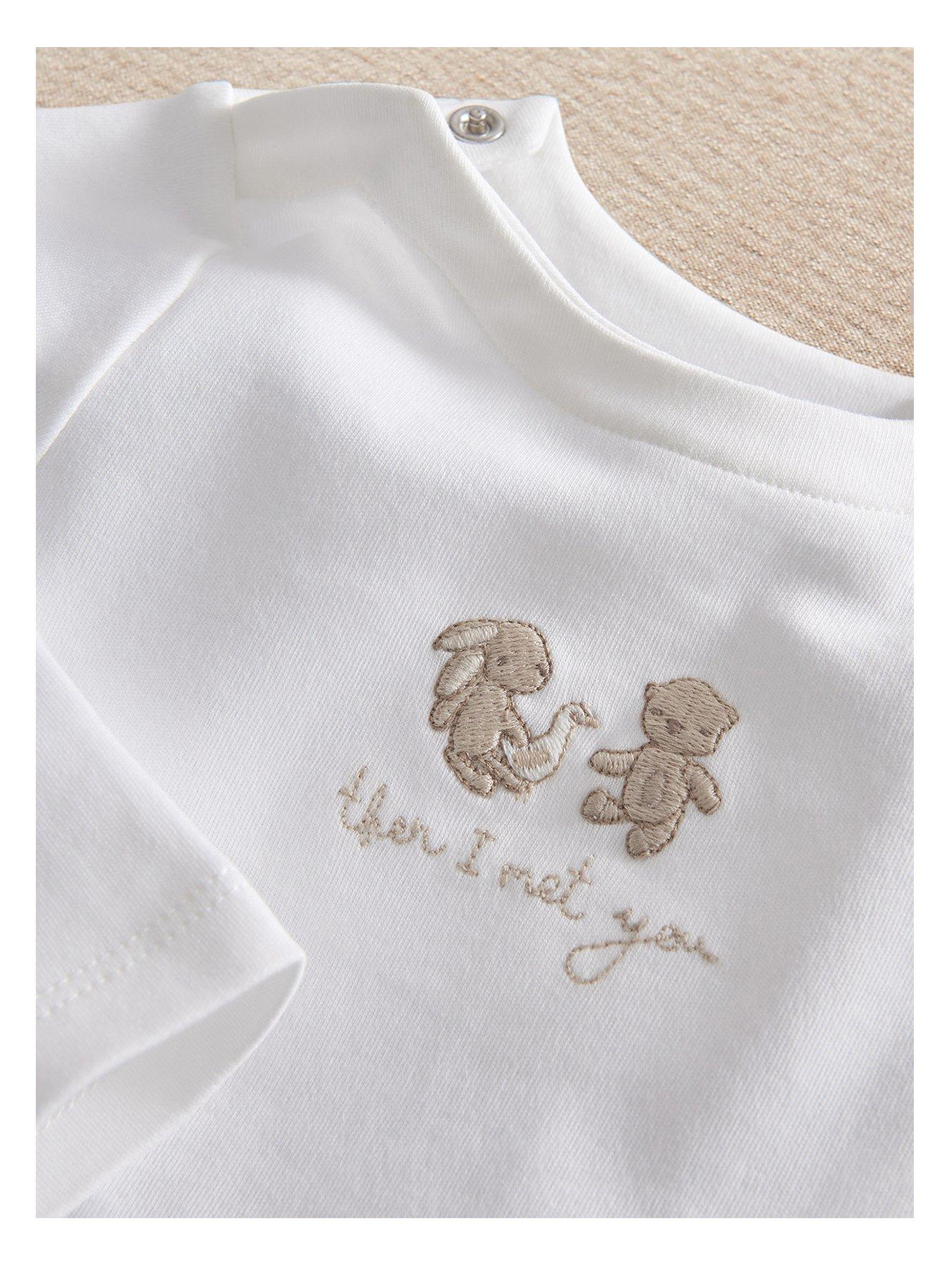 Image 3 of 6 of Mamas & Papas Baby Unisex 2 Piece Duck Print Bodysuit &amp; Leggings Set - Beige