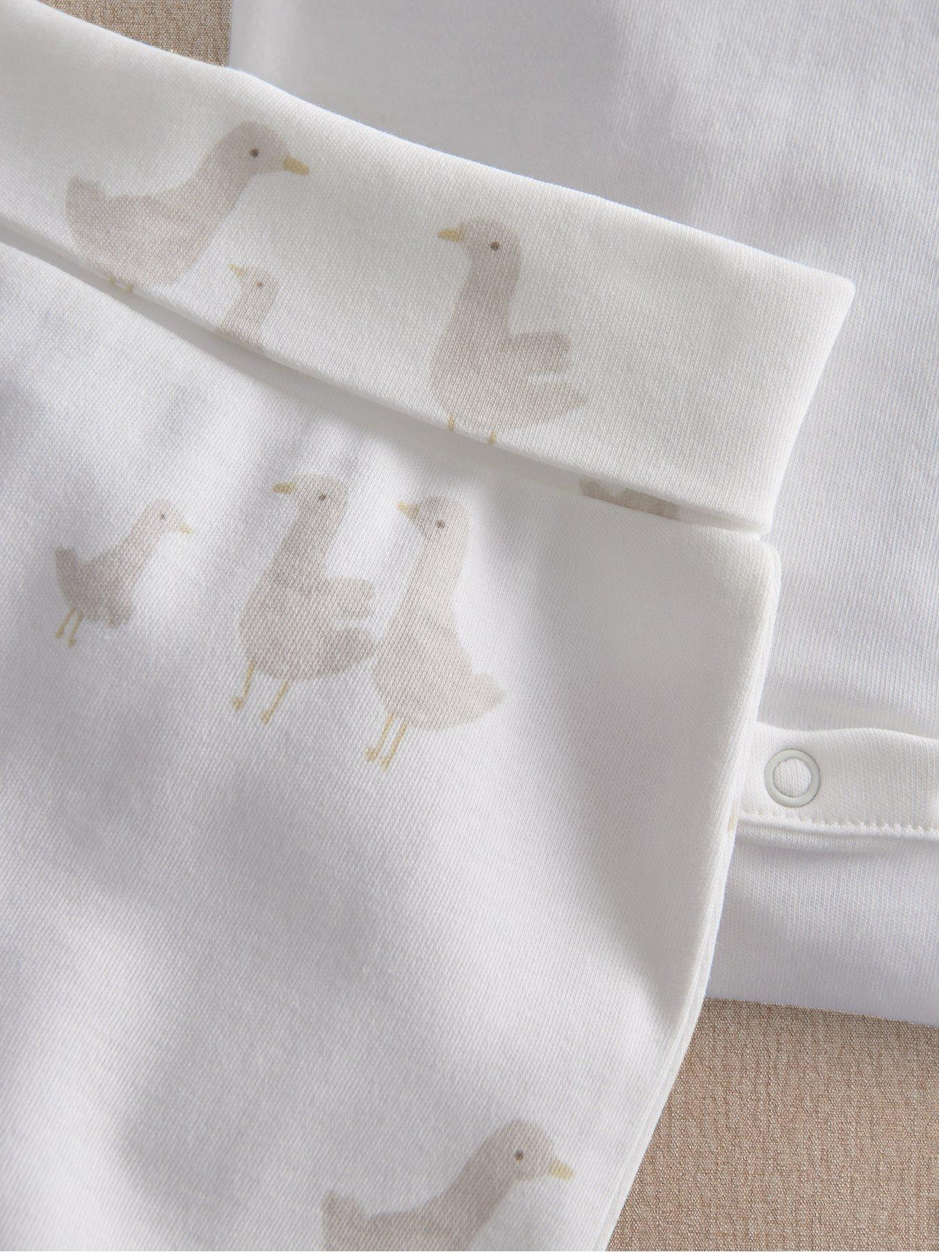 Image 4 of 6 of Mamas & Papas Baby Unisex 2 Piece Duck Print Bodysuit &amp; Leggings Set - Beige