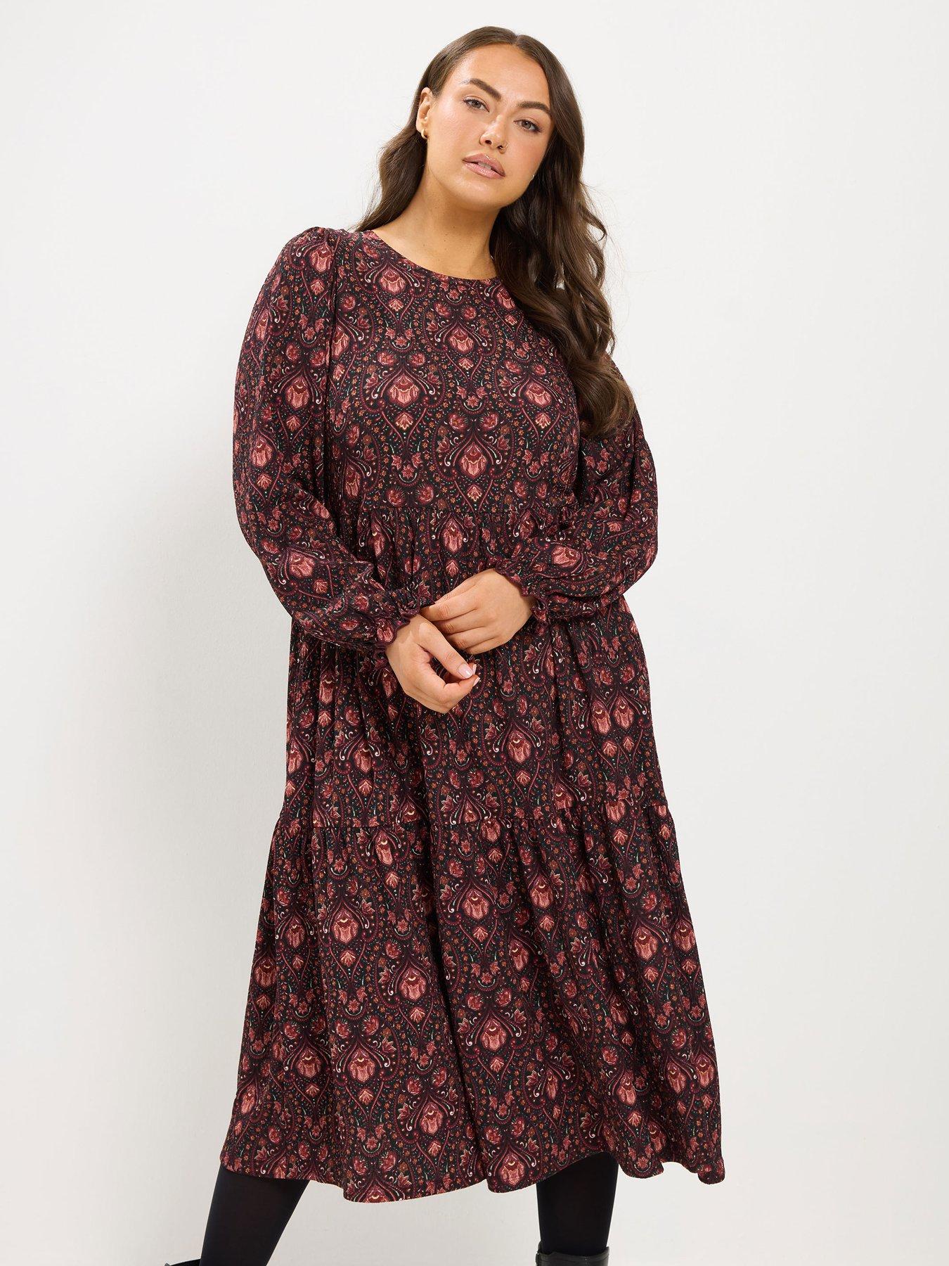 Yours Curve Textured Midaxi Dress