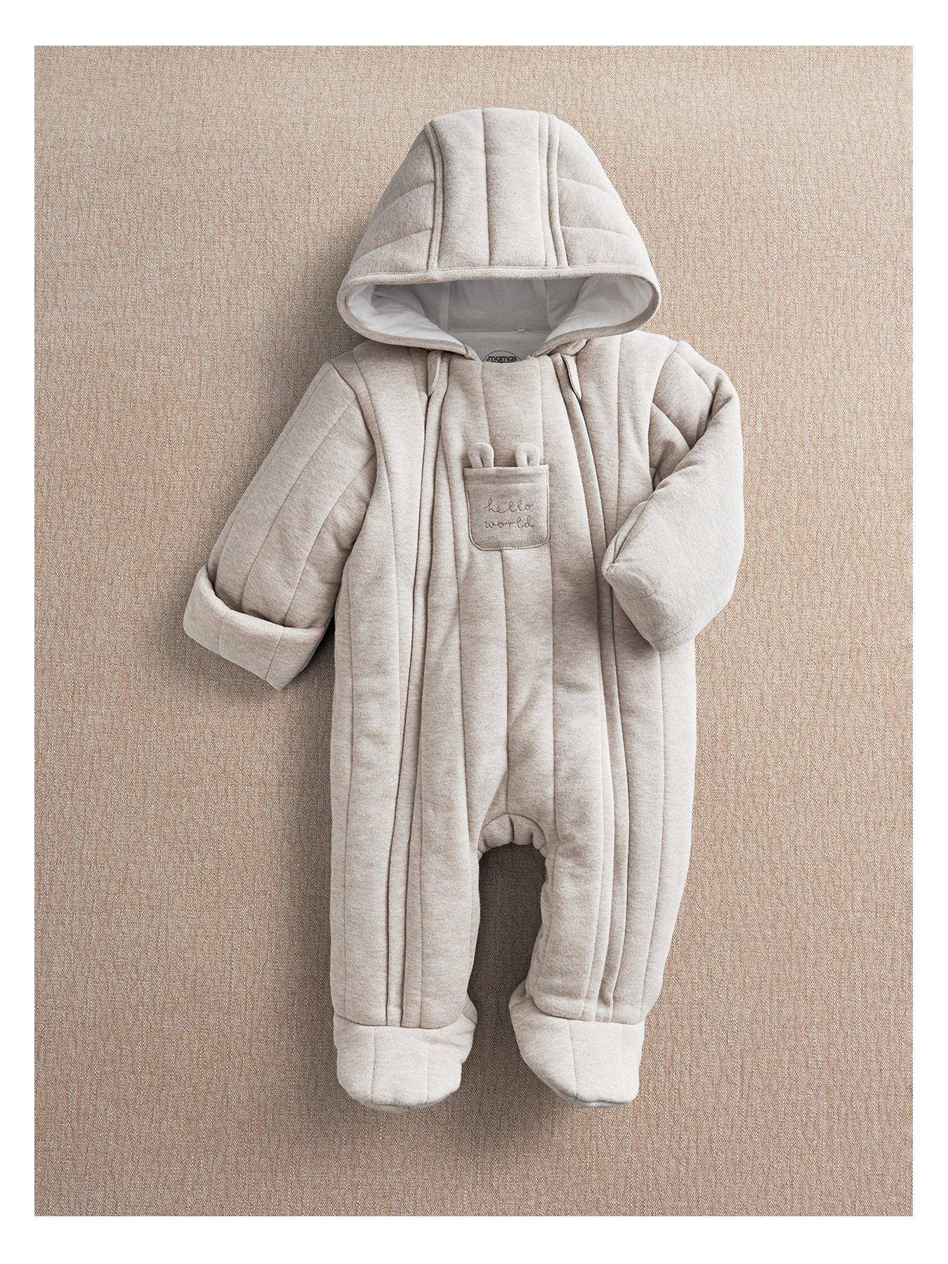 Mamas & Papas Baby Unisex Jersey Pramsuit - Beige