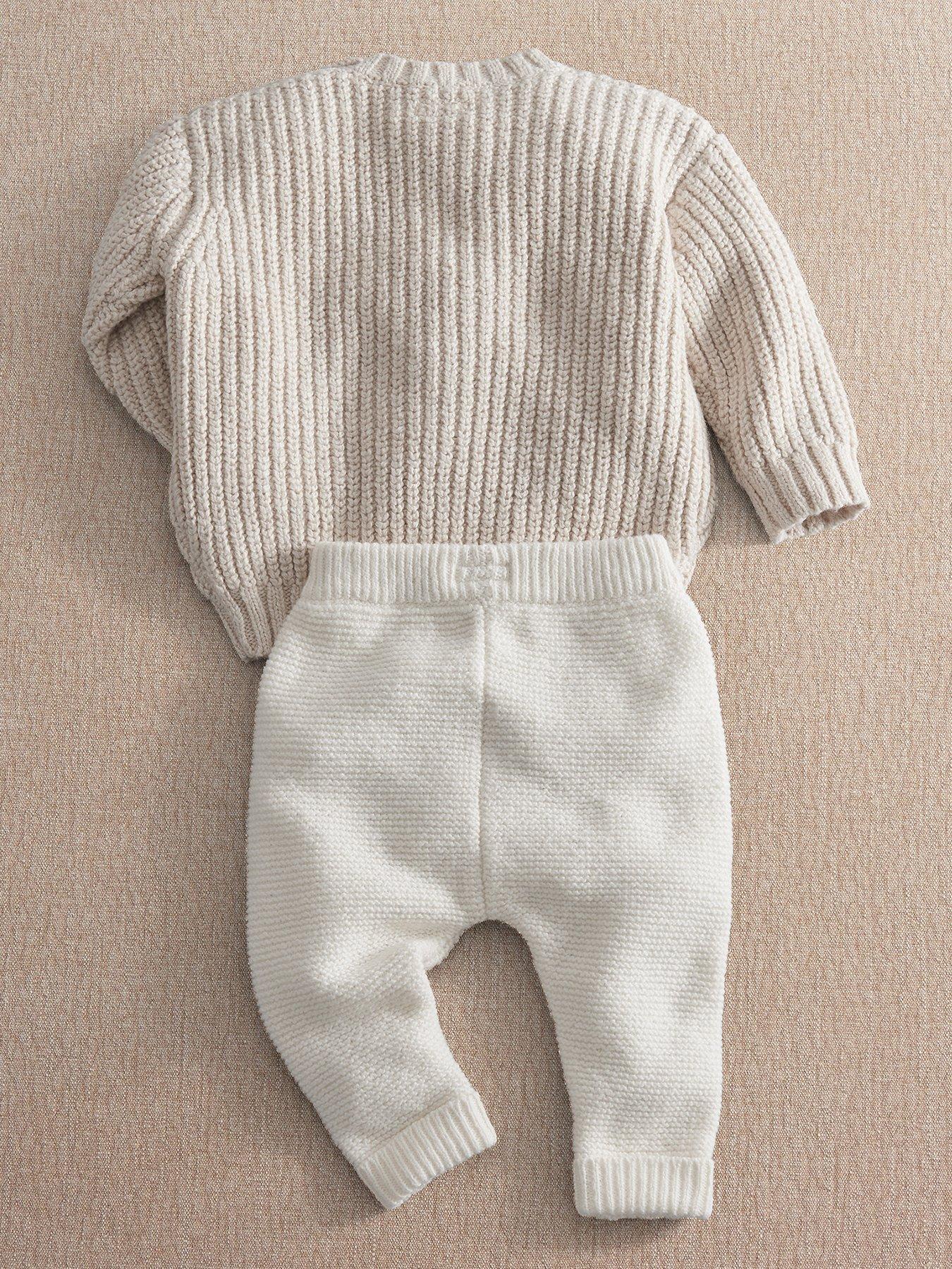 Image 2 of 4 of Mamas & Papas Baby Unisex 2 Piece Duck Knitted Jumper &amp; Leggings - Beige