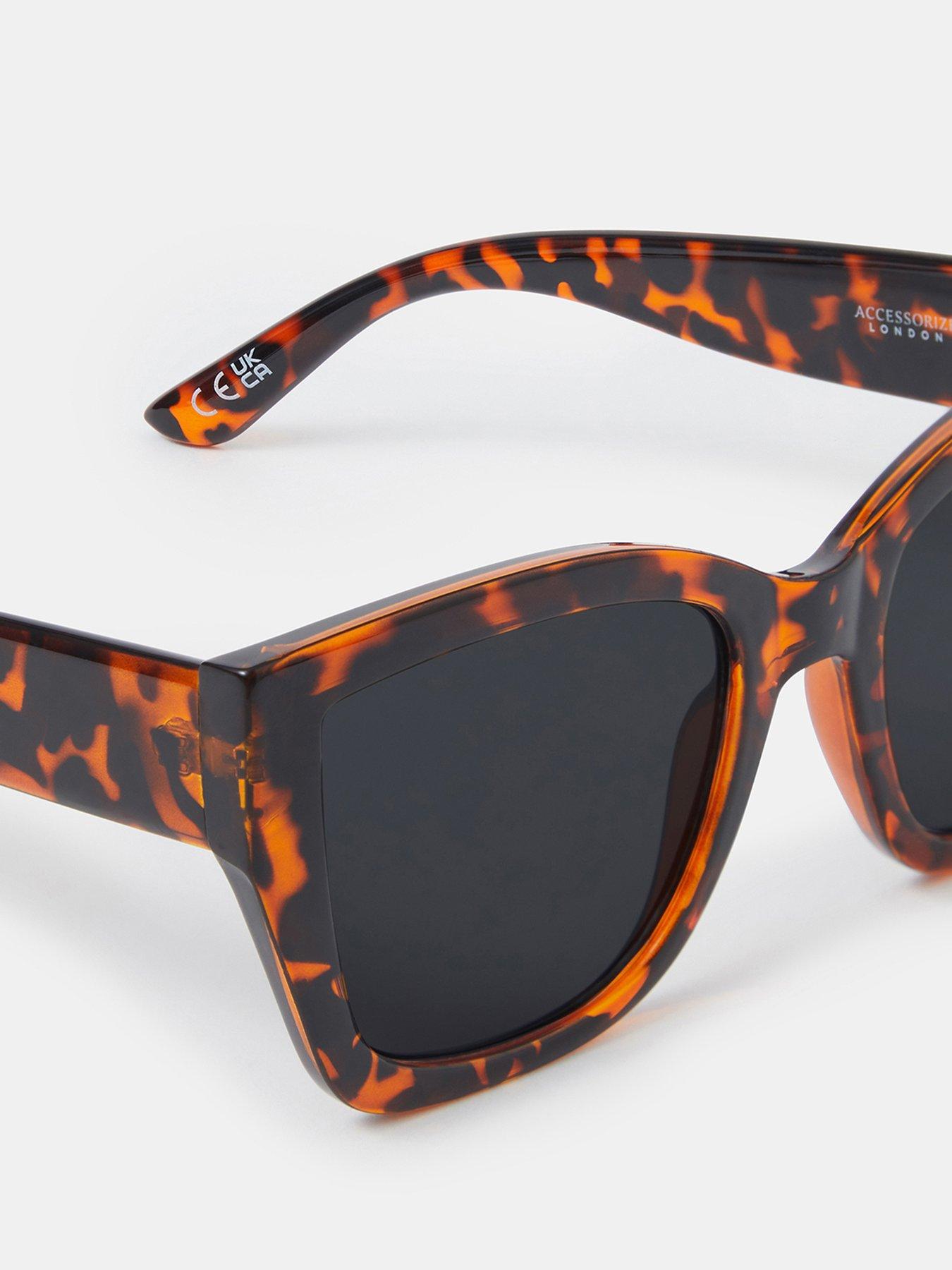 Image 2 of 2 of Accessorize Large Tort Square Sunglasses