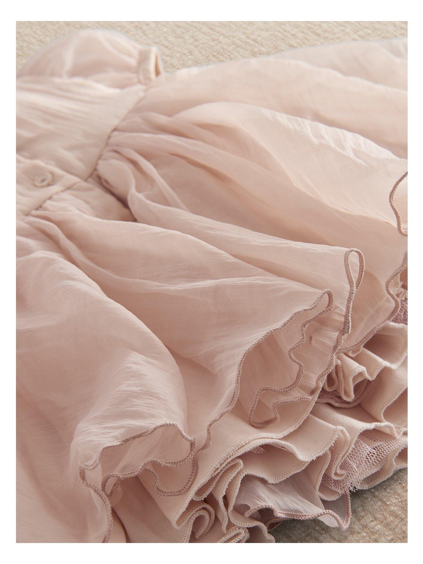 Image 2 of 4 of Mamas & Papas Baby Girls Bubble Sleeve Dress - Pink