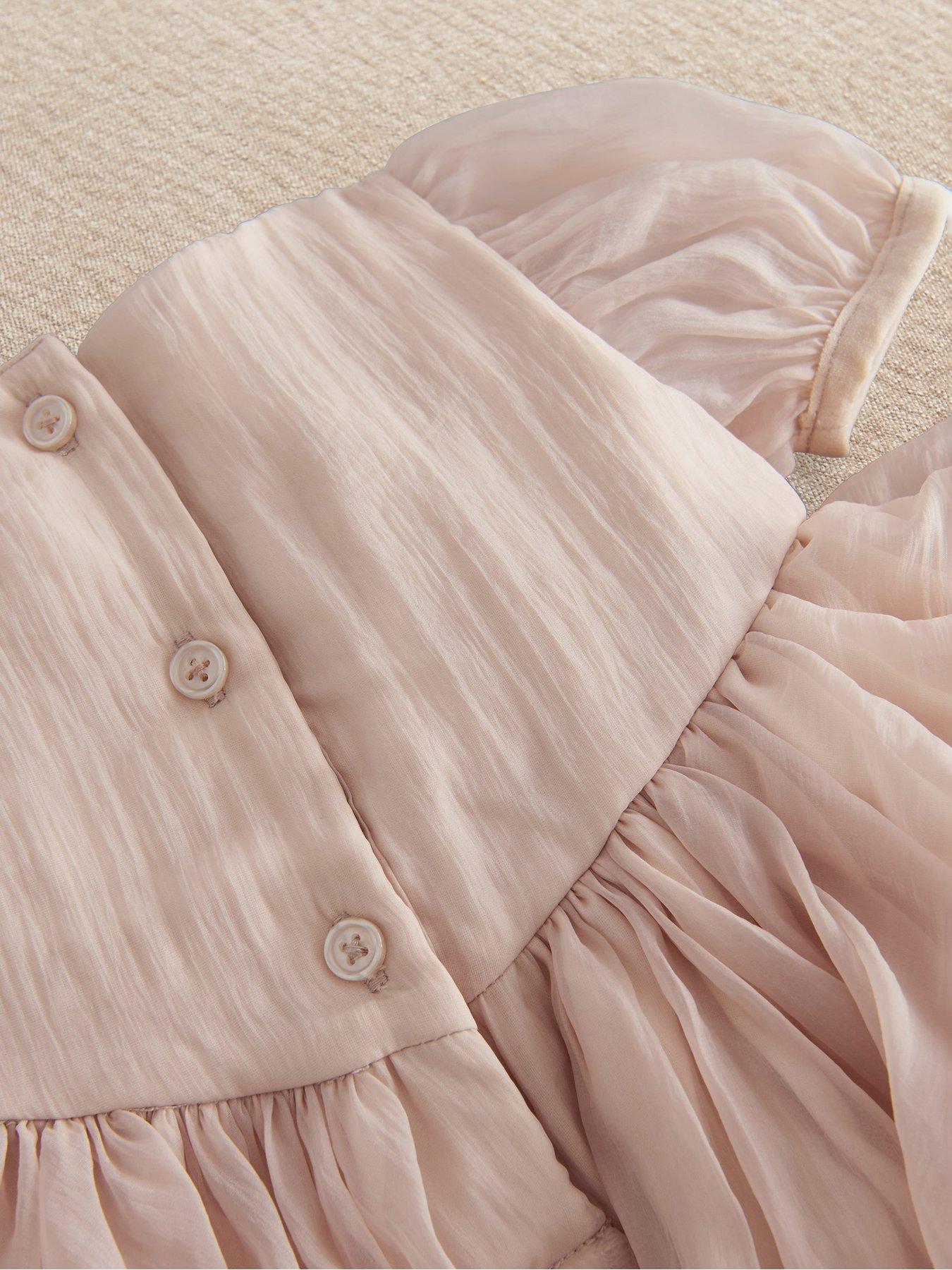 Image 3 of 4 of Mamas & Papas Baby Girls Bubble Sleeve Dress - Pink