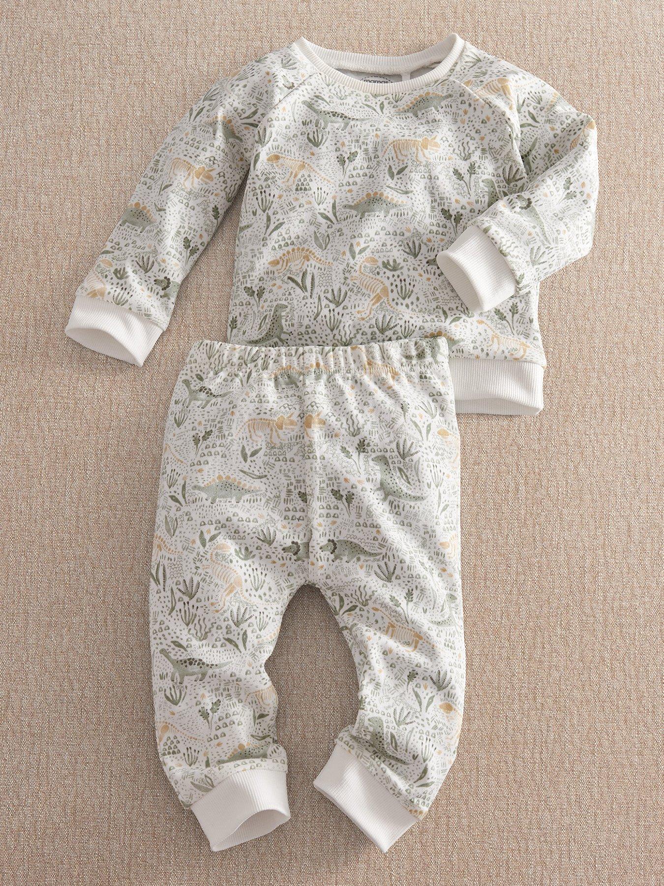 Mamas & Papas Baby Boys Dino Jersey Pyjamas - Multi