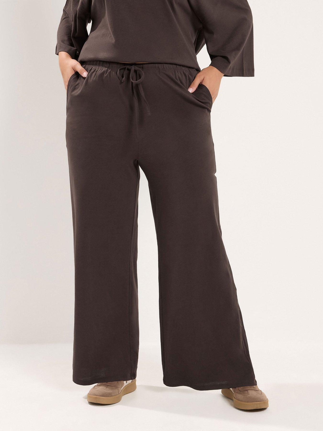 Yours Curve Cotton Wide Leg Legging