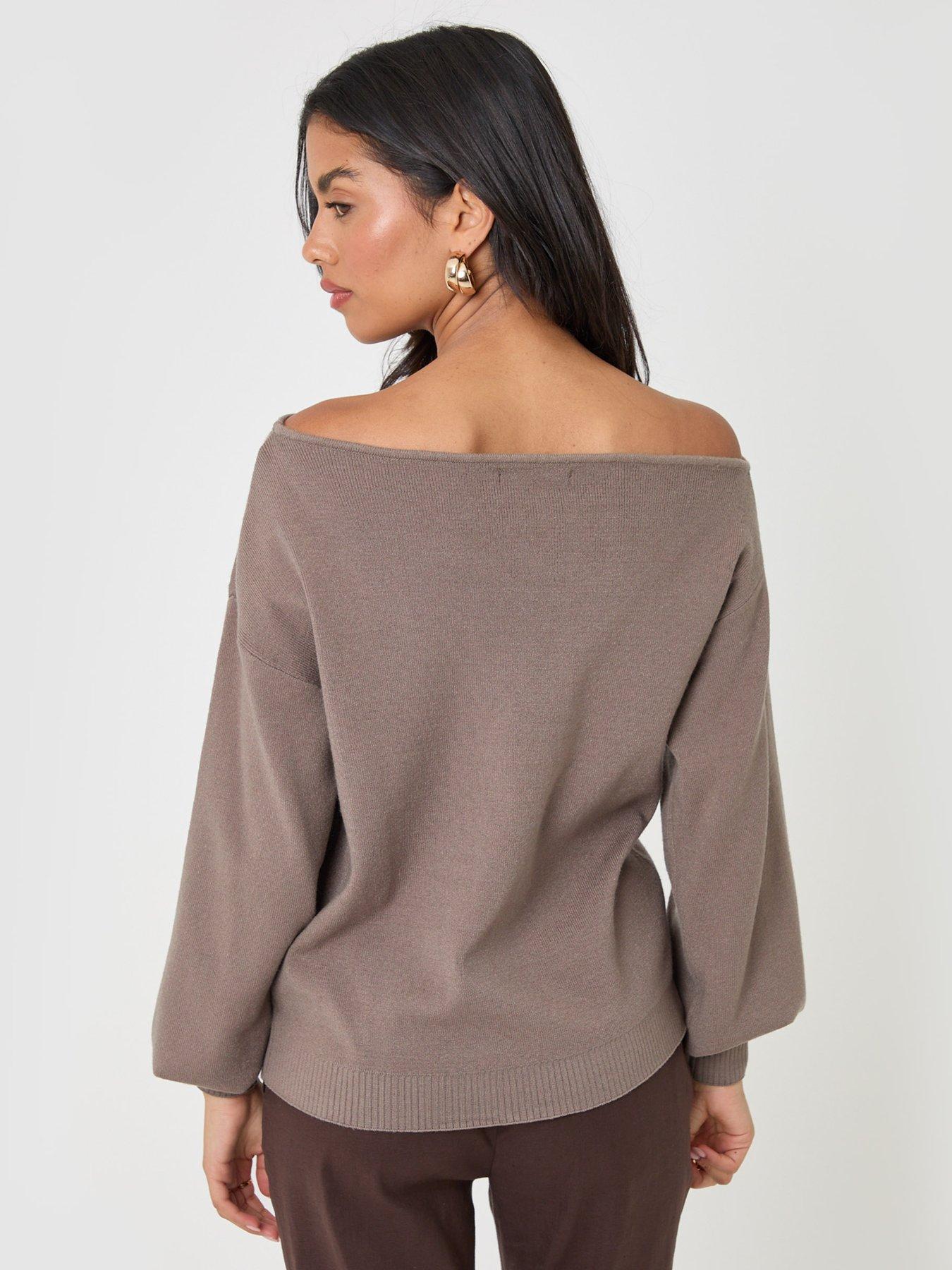 Image 2 of 4 of Threadbare Womens 2 Pack Slash Neck Blouson Sleeve Jumpers - Multi