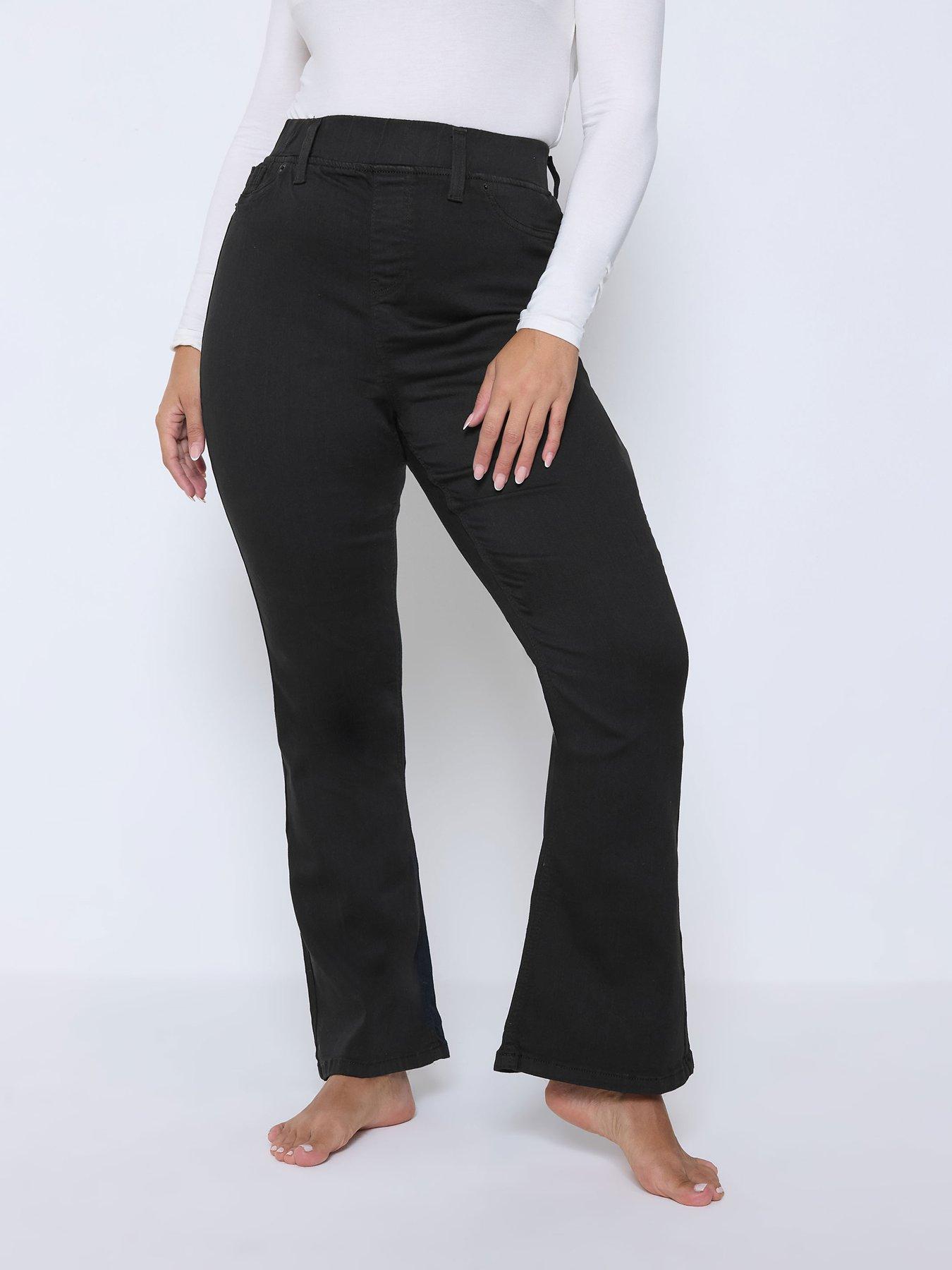 Yours Curve Flare Jegging 28" - Black