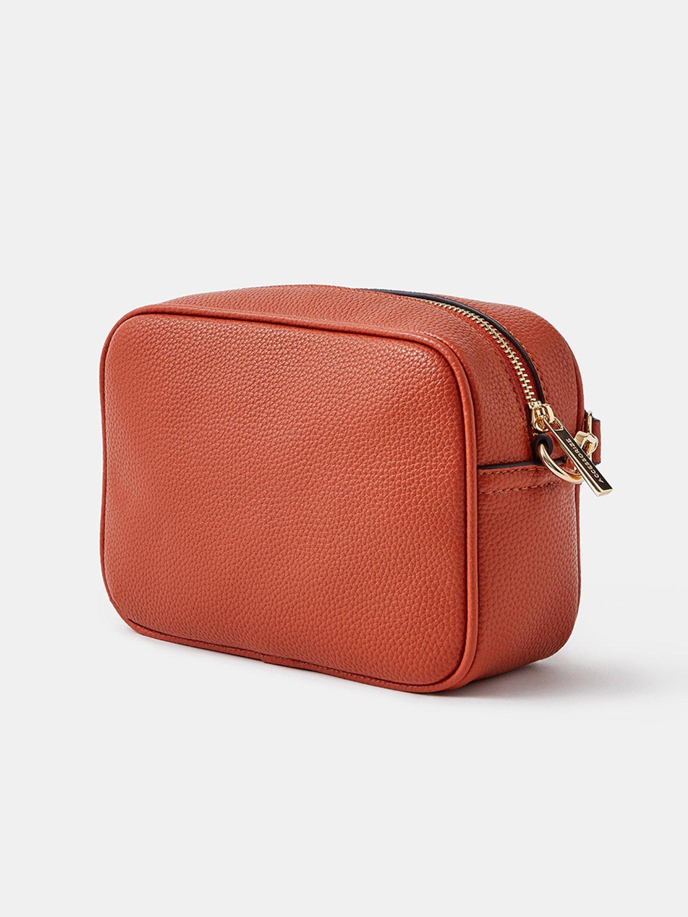 Image 3 of 5 of Accessorize Camera Cross Body Bag with Contrast Strap - Orange