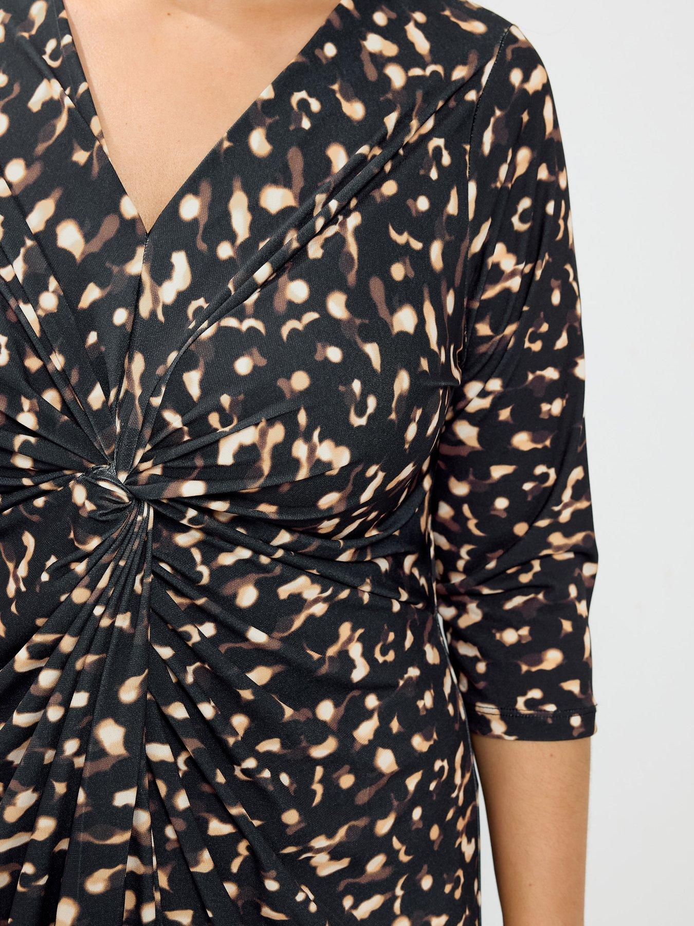 Image 4 of 4 of Yours Curve Ity Twist Front Midi Dress