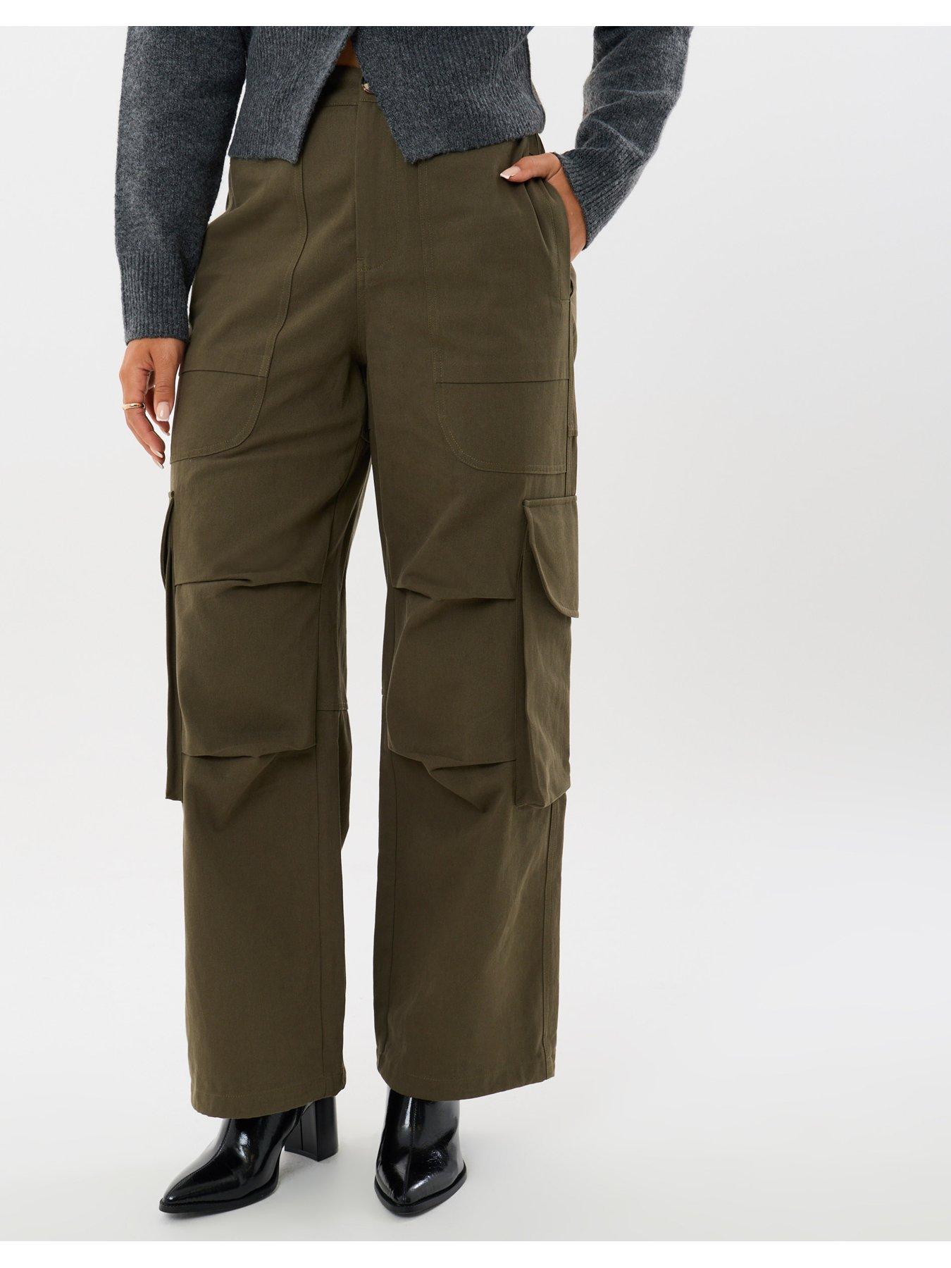 Image 1 of 4 of Threadbare Cargo Utility Trousers In Khaki