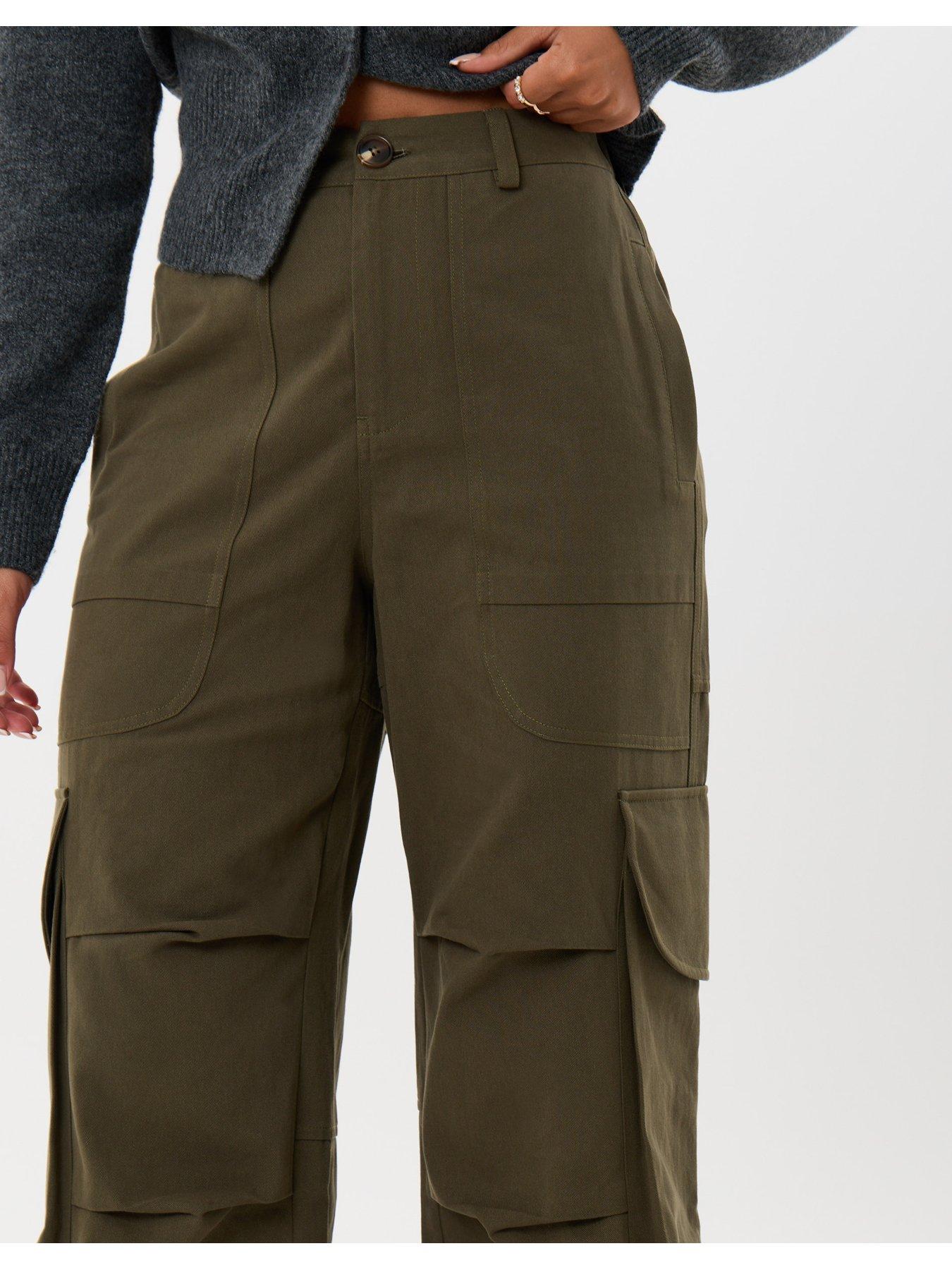 Image 4 of 4 of Threadbare Cargo Utility Trousers In Khaki