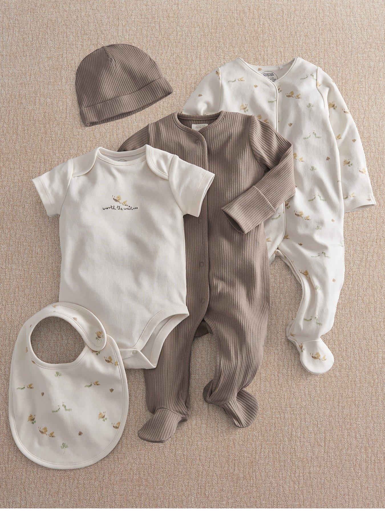Mamas & Papas Baby Unisex Worth The Wait 5 Piece Newborn Set - Cream