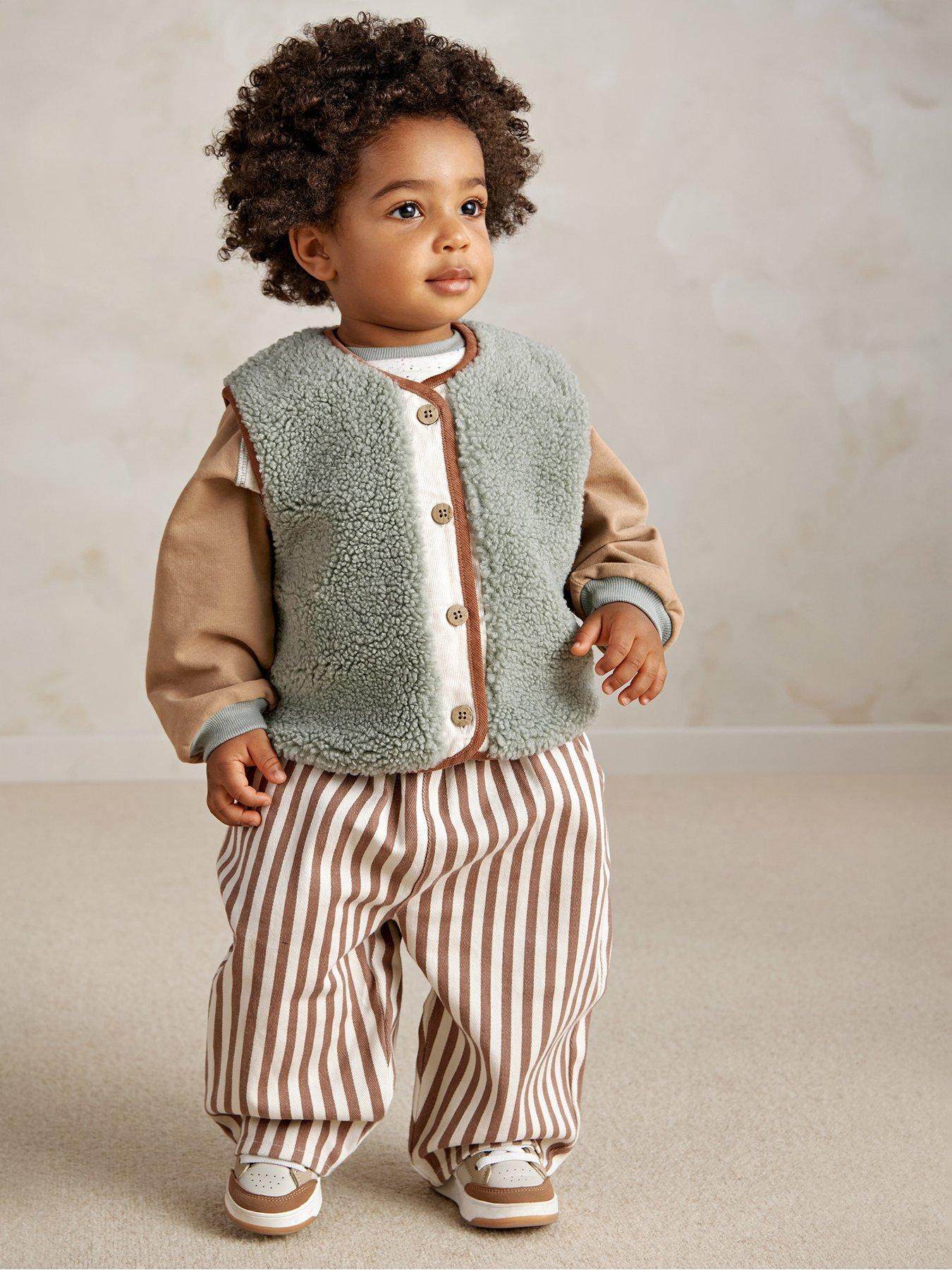 Mamas & Papas Baby Unisex Borg Gilet - Green