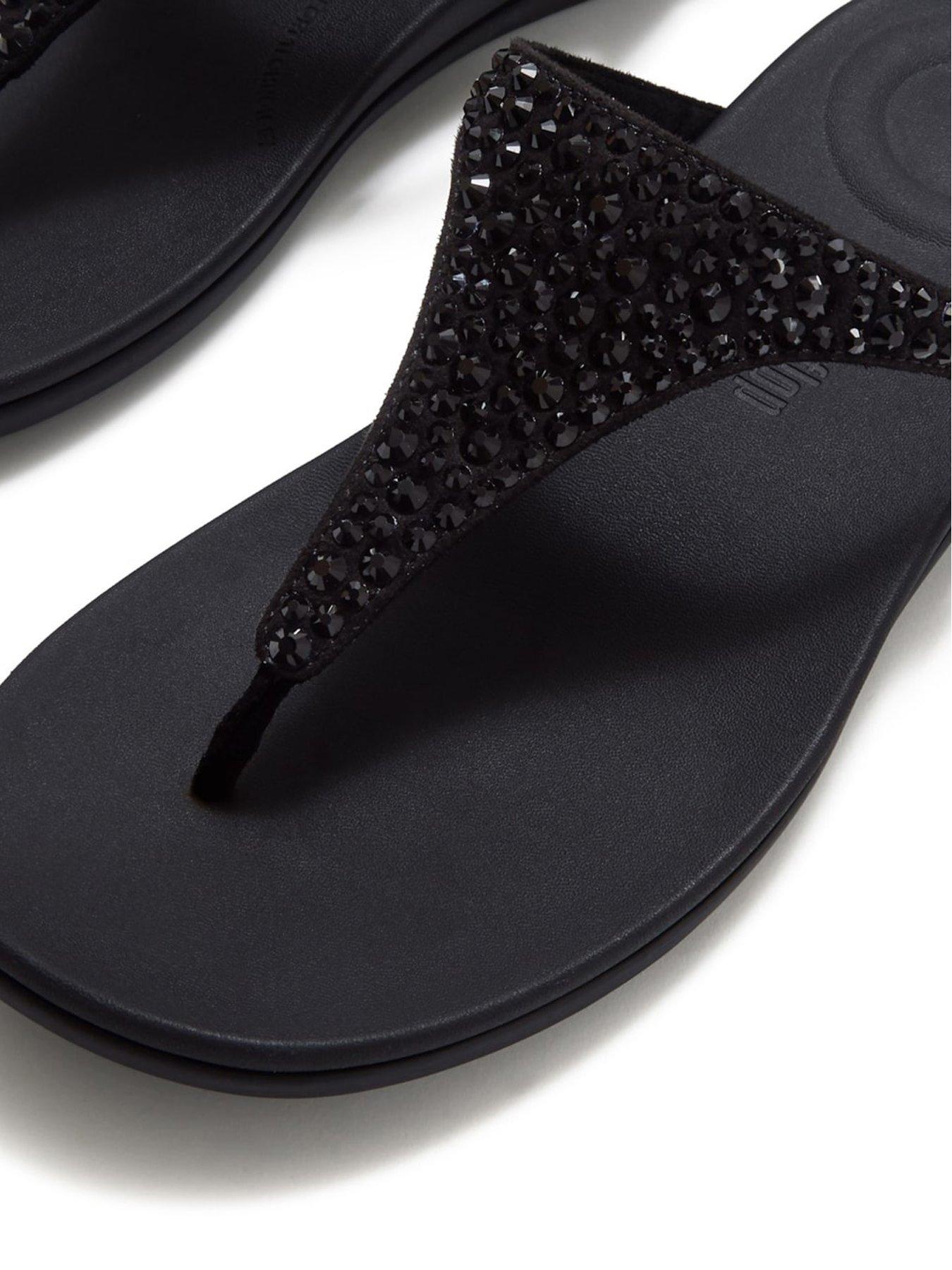 Image 6 of 6 of FitFlop Solay Mixed-crystal Black