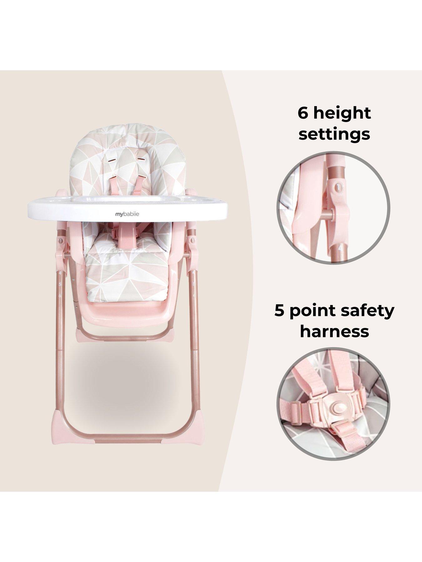 Image 3 of 7 of My Babiie MBHC8 Premium Highchair - Rose Gold