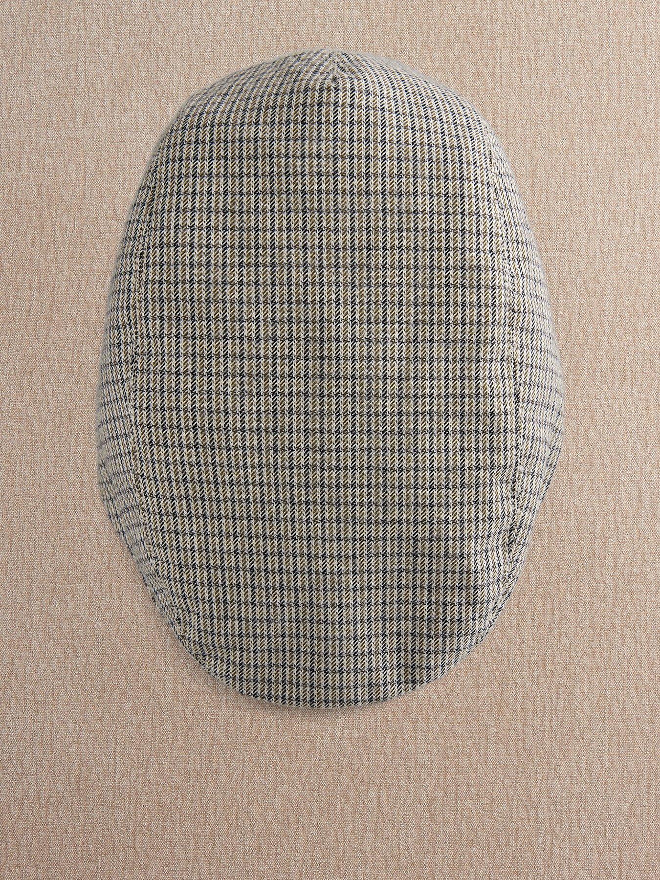 Mamas & Papas Baby Boys Houndstooth Flat Cap - Brown