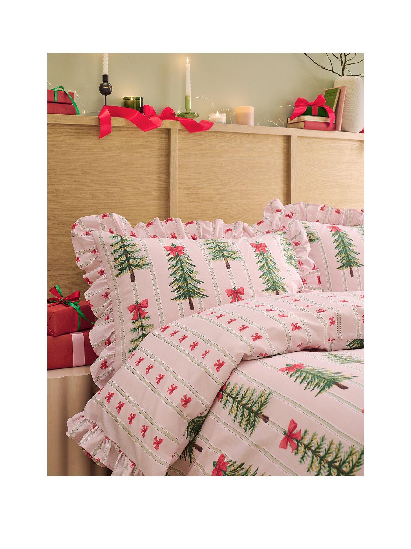 Image 2 of 3 of Copenhagen Home Christmas Tree Bows Duvet Set