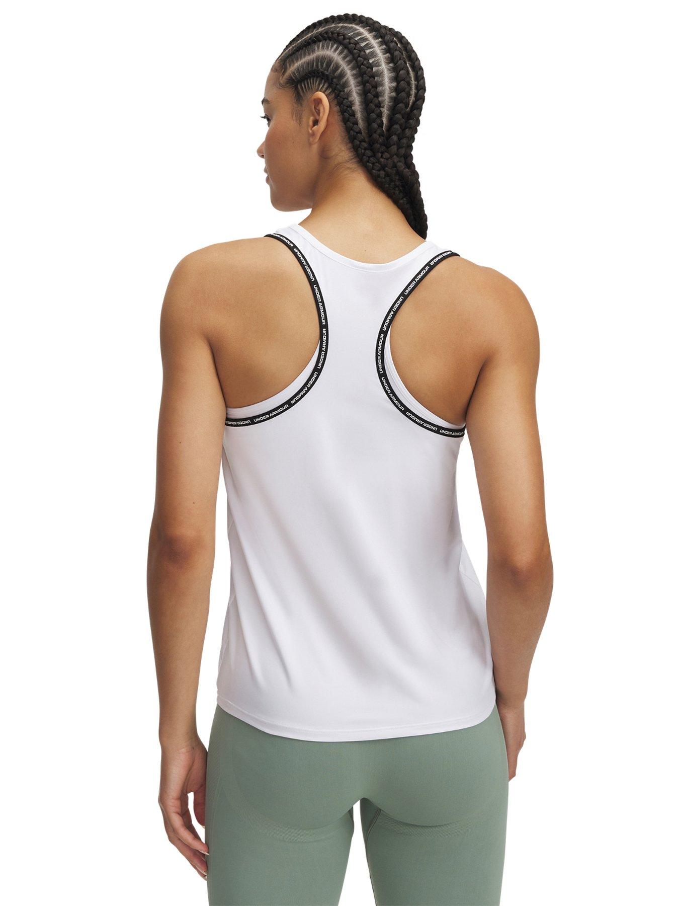 Image 2 of 2 of UNDER ARMOUR Womens Stretch Racerback Training Tank Top - White