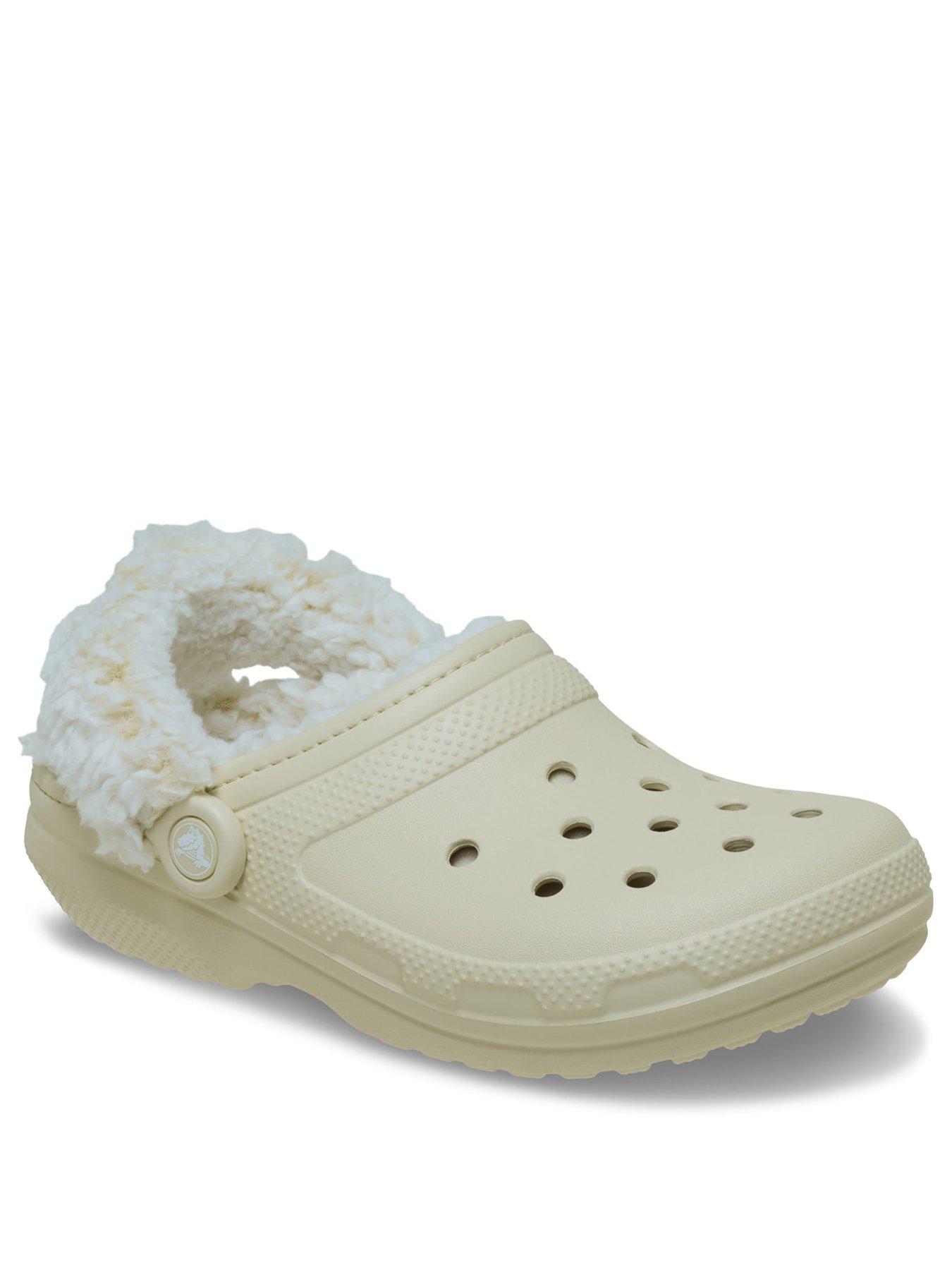 Image 2 of 6 of Crocs Classic Fleece Lined Clog Bone
