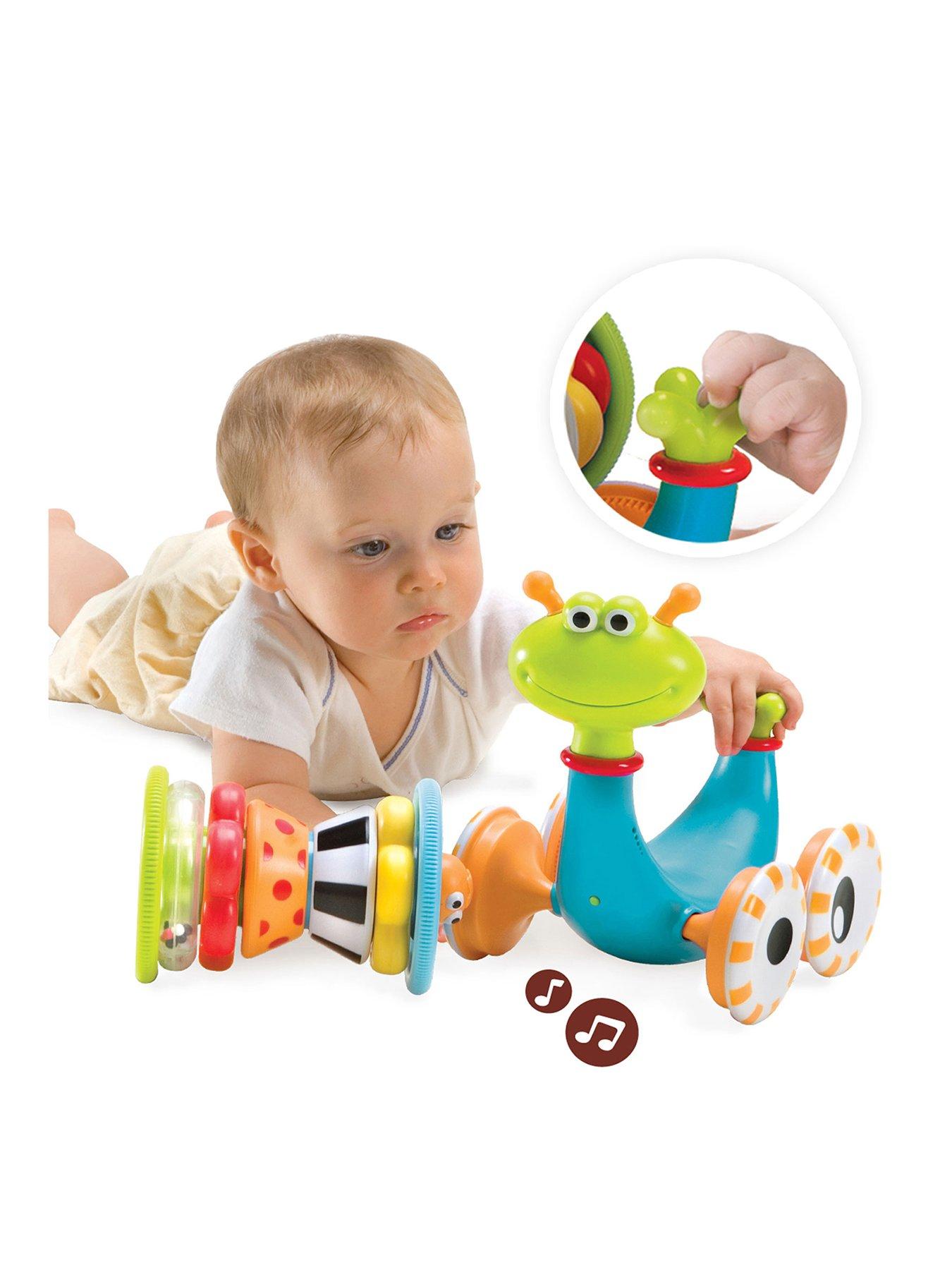 Image 2 of 6 of Yookidoo Crawl 'N' Go Snail Musical Crawling Toy & Ring Stacker for Babies