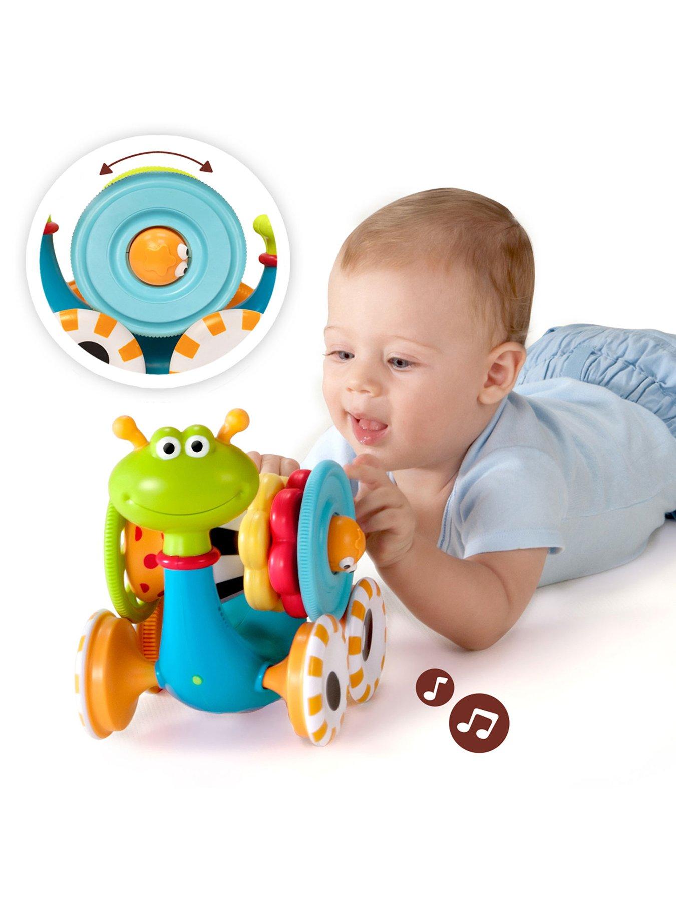Image 4 of 6 of Yookidoo Crawl 'N' Go Snail Musical Crawling Toy & Ring Stacker for Babies