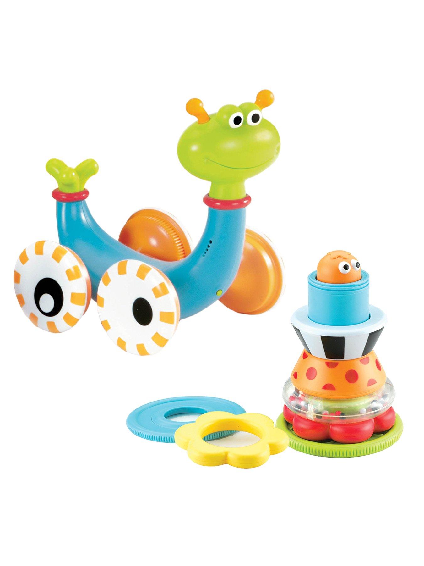 Image 6 of 6 of Yookidoo Crawl 'N' Go Snail Musical Crawling Toy & Ring Stacker for Babies