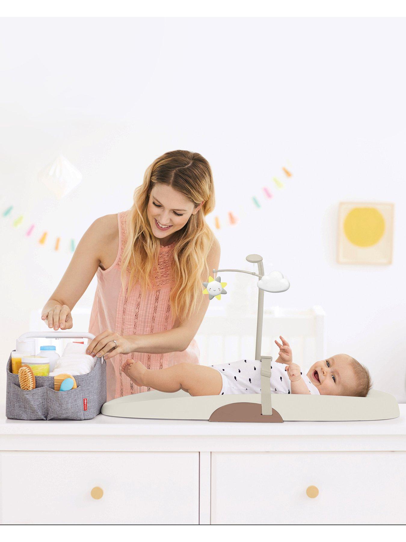 Image 3 of 8 of Skip Hop Nursery Style Wipe Clean Changing Pad- Oat , Baby &amp; Toddler Essential