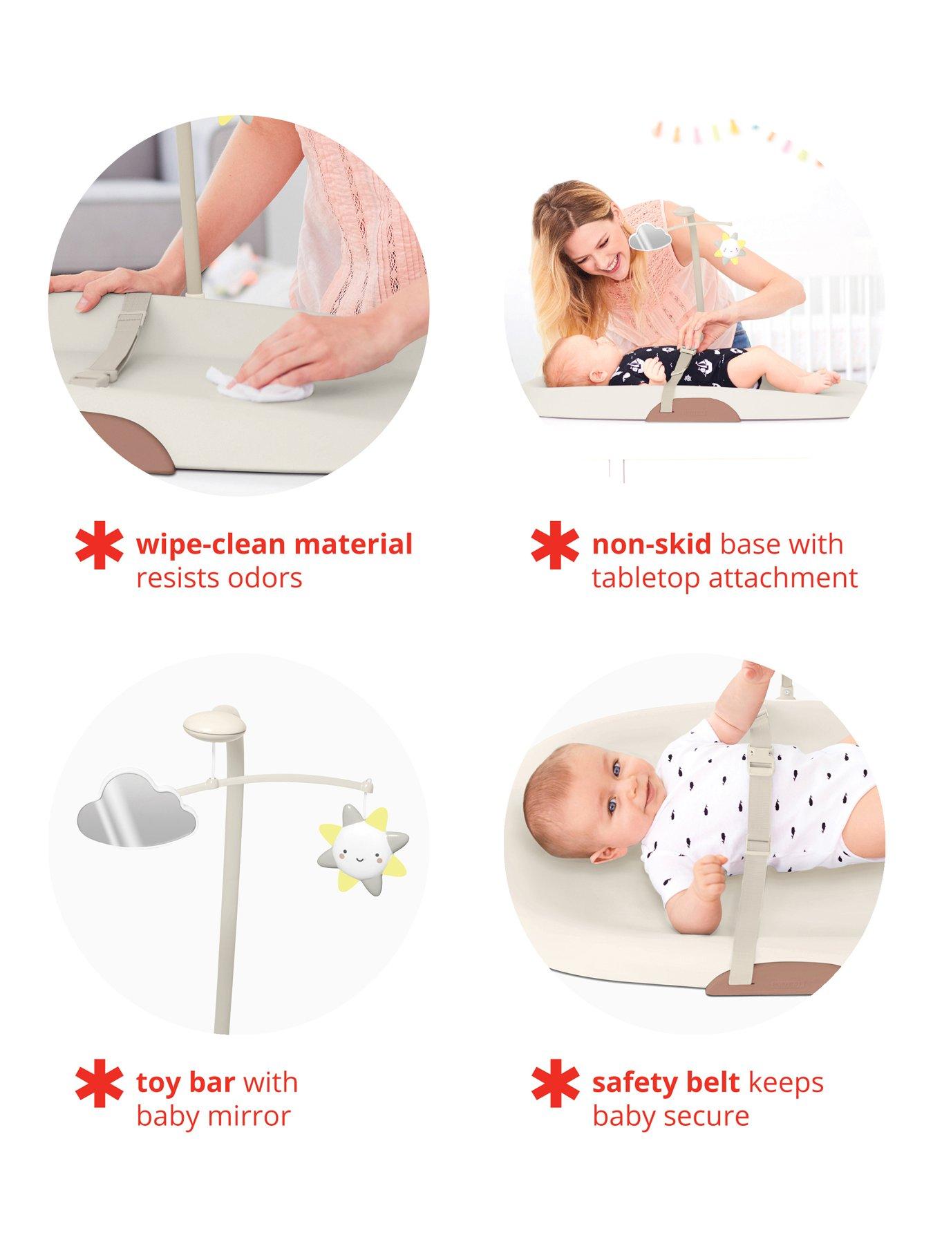 Image 5 of 8 of Skip Hop Nursery Style Wipe Clean Changing Pad- Oat , Baby &amp; Toddler Essential
