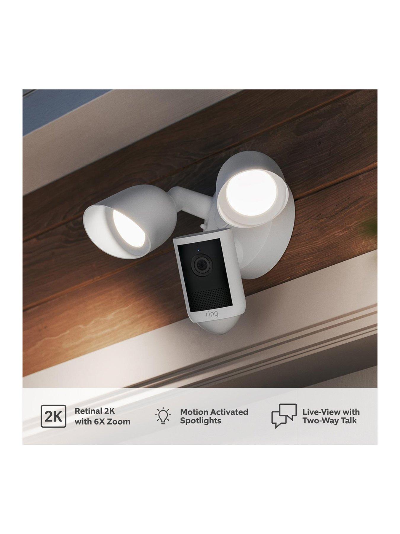 Image 3 of 7 of RING Floodlight Cam (Newest Gen) - Wired- Retinal 2K Security Camera- White