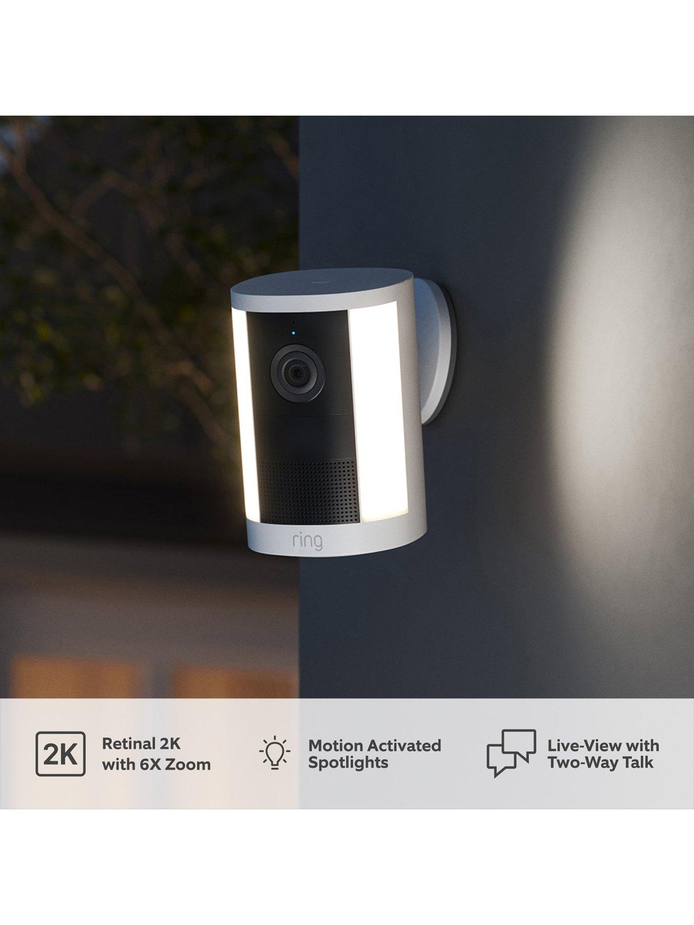 Image 2 of 7 of RING Spotlight Cam (2nd Gen) - Plug-in - Retinal 2K Security Camera- White