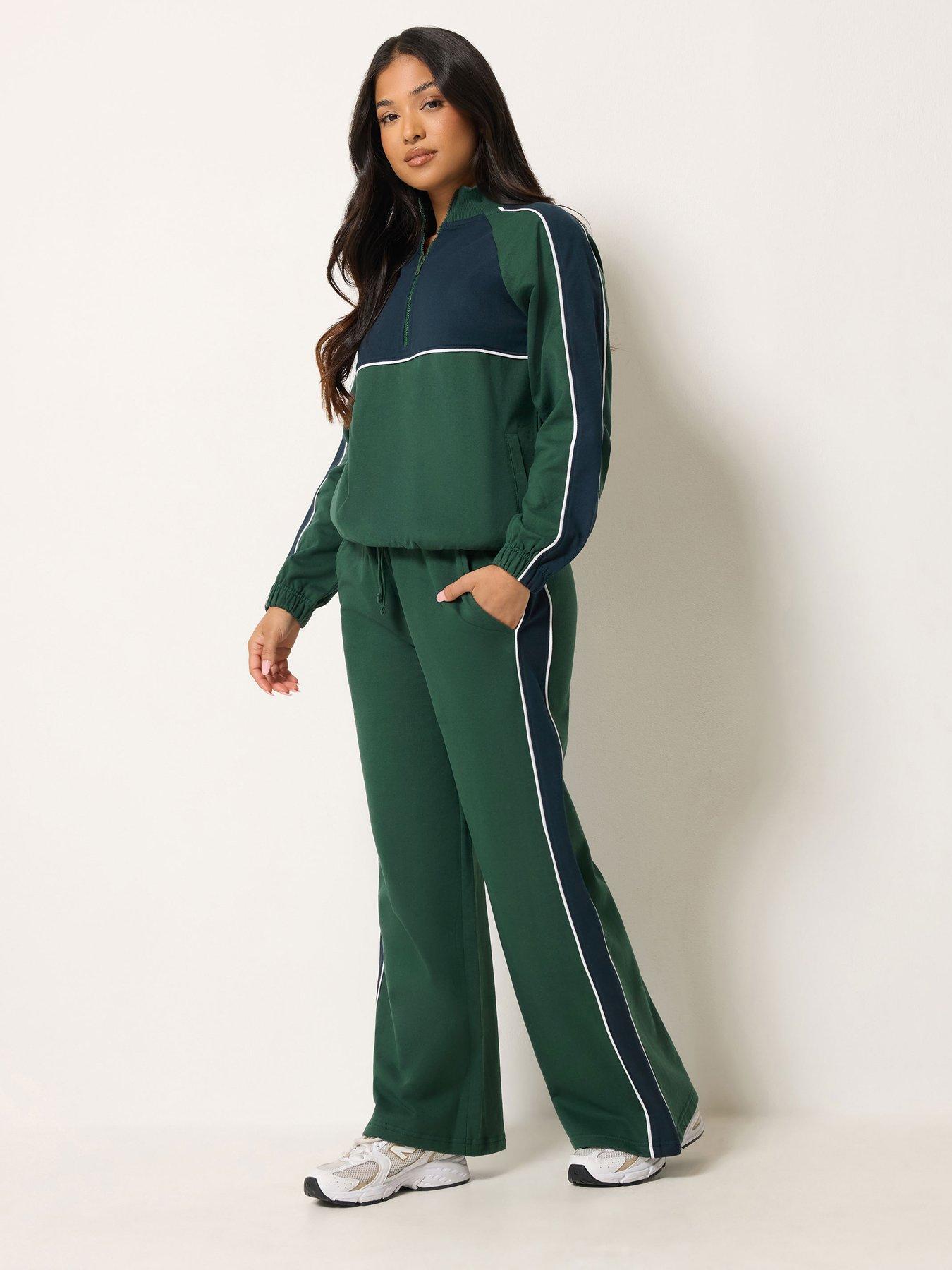 Image 3 of 4 of PixieGirl Petite Colourblock Jogger - Green