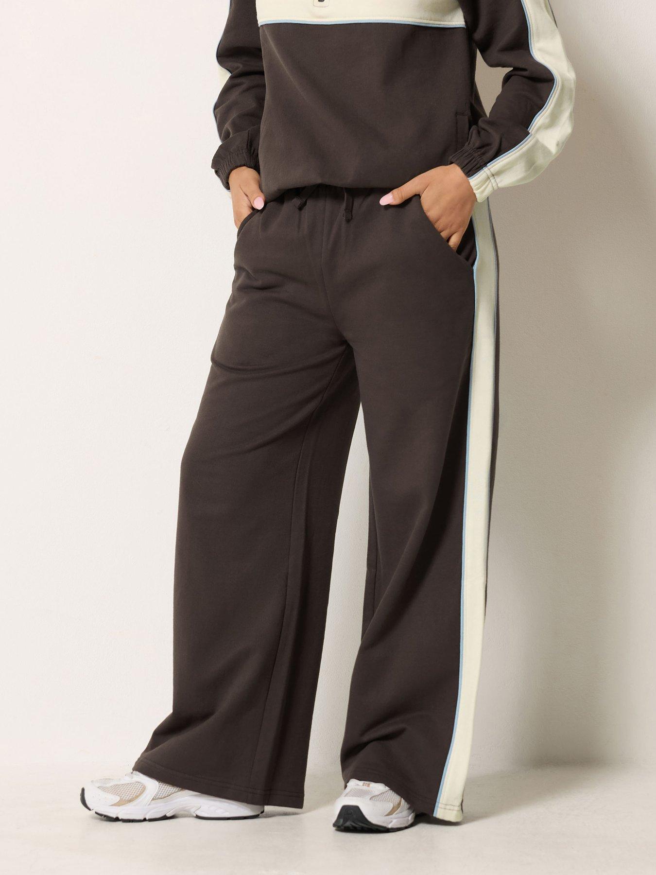 Image 1 of 4 of PixieGirl Petite Colourblock Jogger - Brown