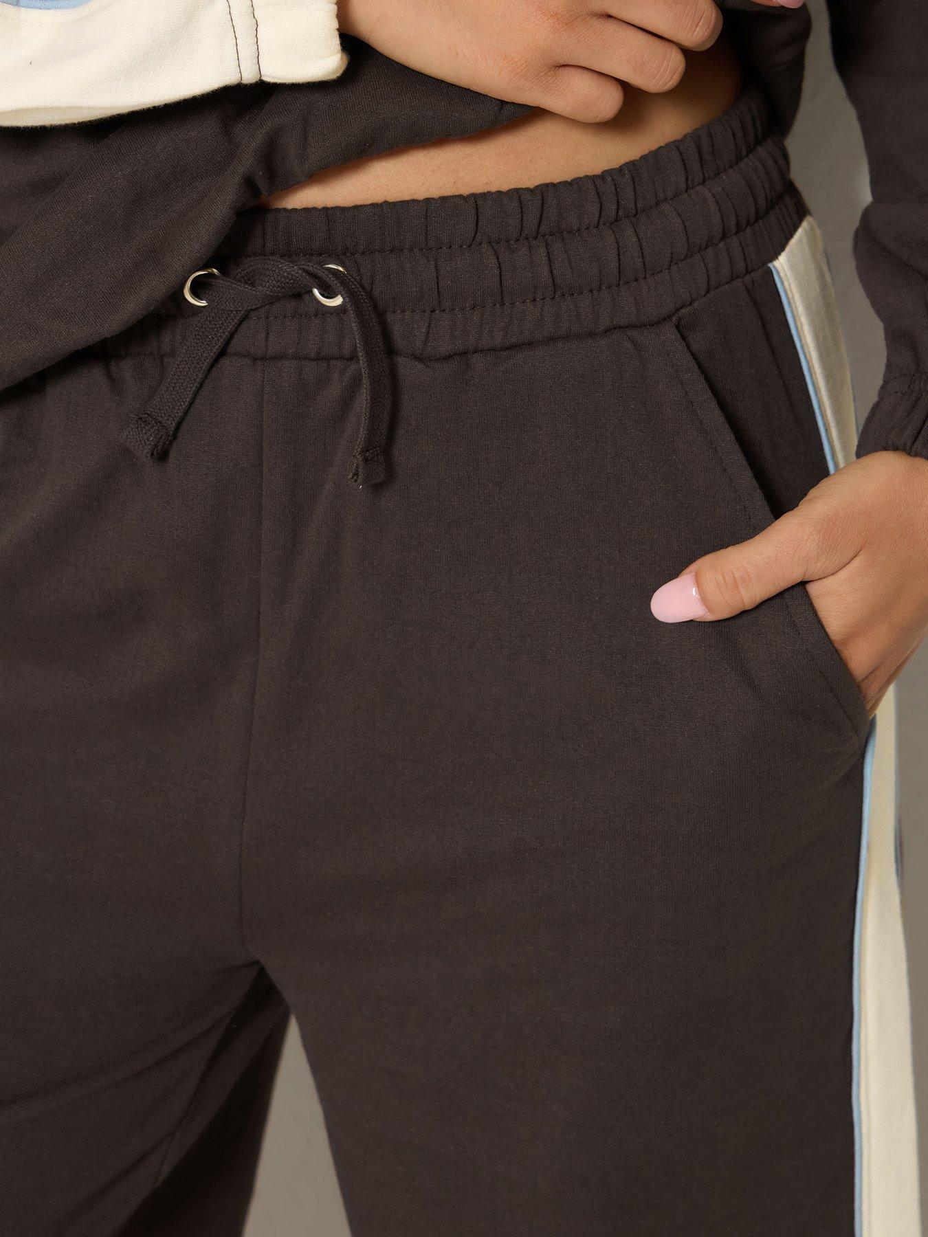 Image 4 of 4 of PixieGirl Petite Colourblock Jogger - Brown