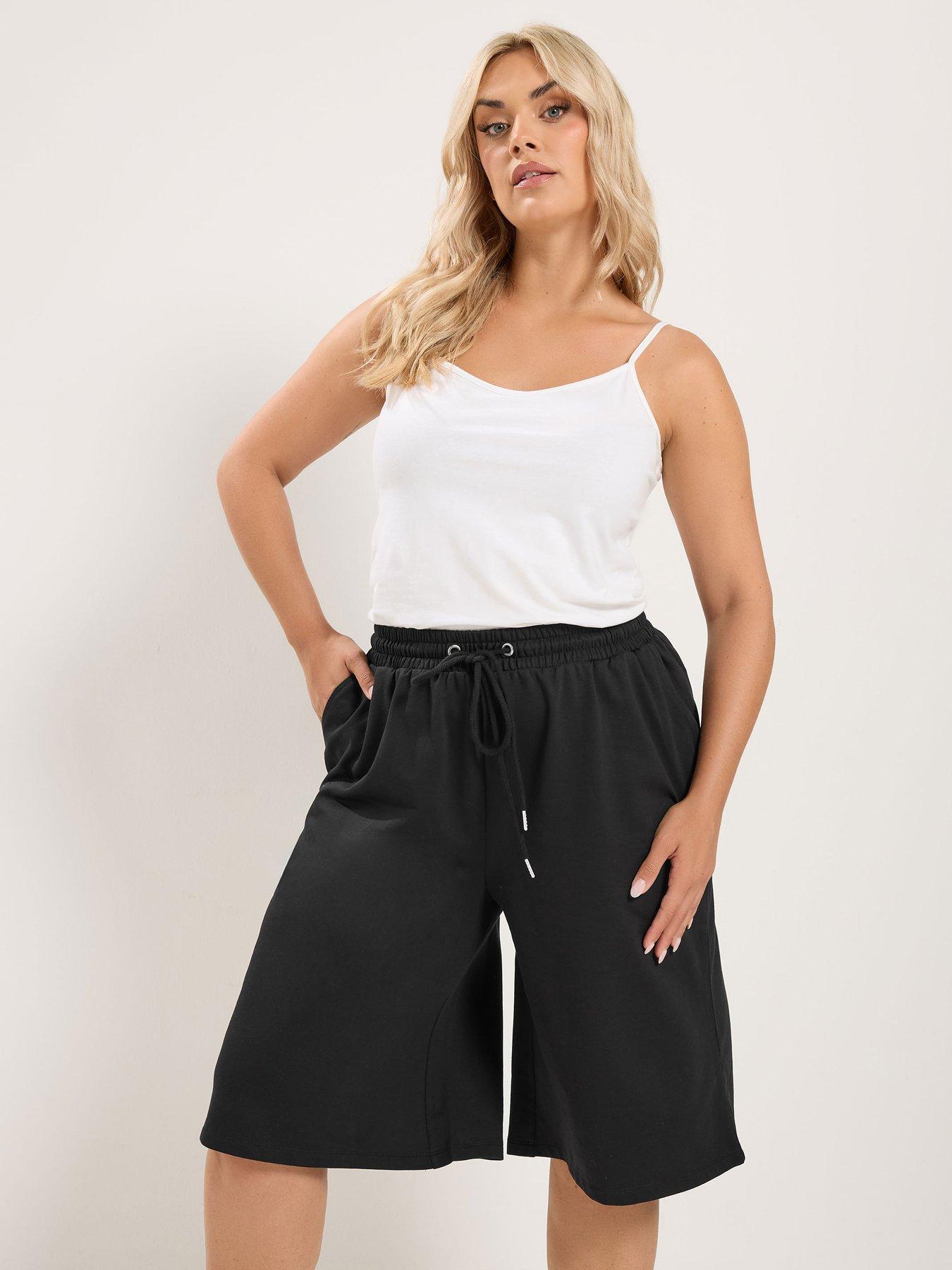 Yours Curve Sweat Jort - Black